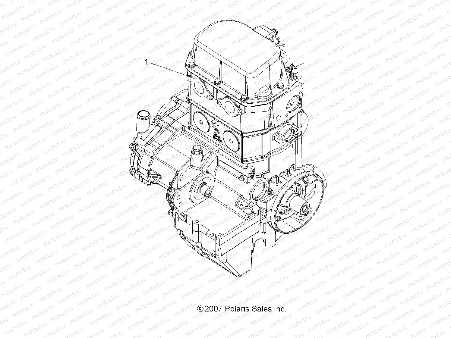 ENGINE | ENGINE, SHORT BLOCK - A09MN76AX/AZ (49ATVENGINE08SP800EFI)