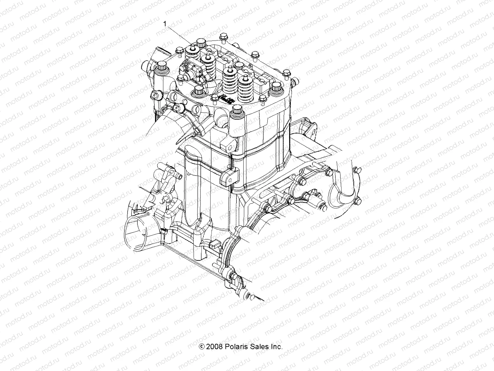 ENGINE | ENGINE, SHORT BLOCK - A12CF76AA (49ATVENGINE096X6)