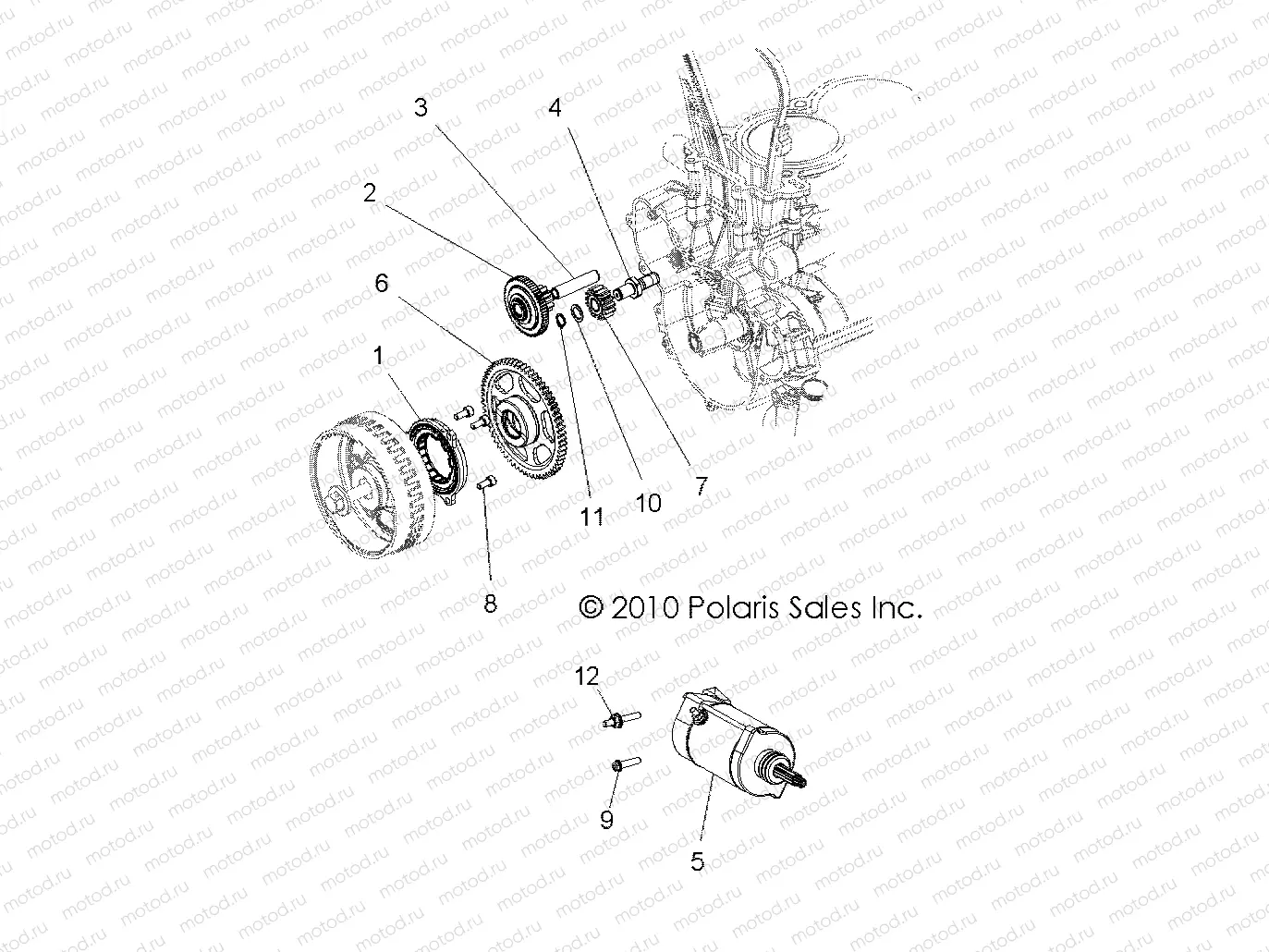 ENGINE | ENGINE, STARTER and DRIVE - R11JH87AA/AD (49RGRSTARTINGMTR11RZR875)