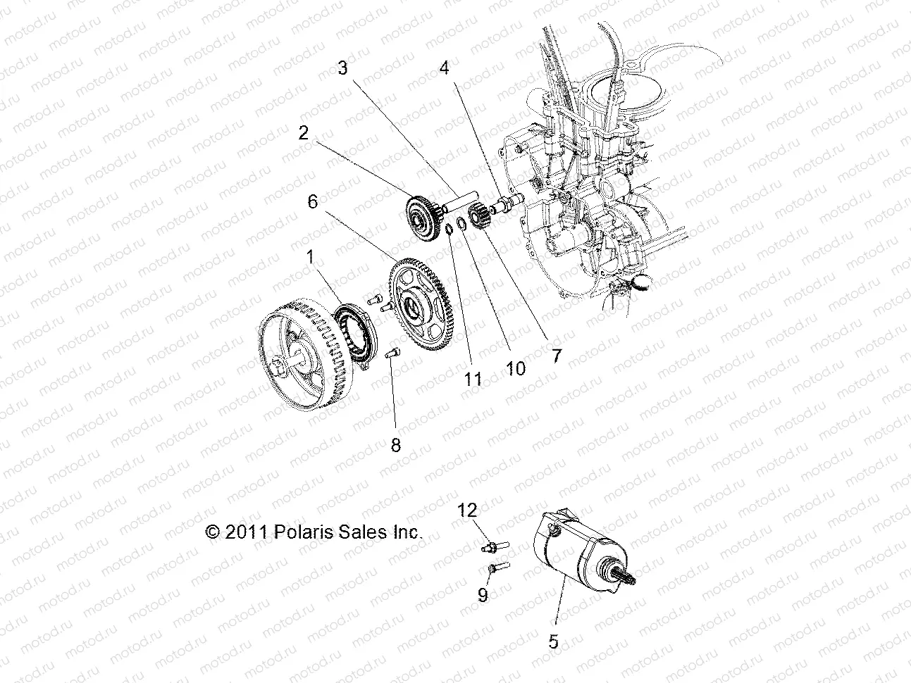 ENGINE | ENGINE, STARTER and DRIVE - R12XT87AA/9EAS (49RGRSTARTINGMTR12RZRXP4)