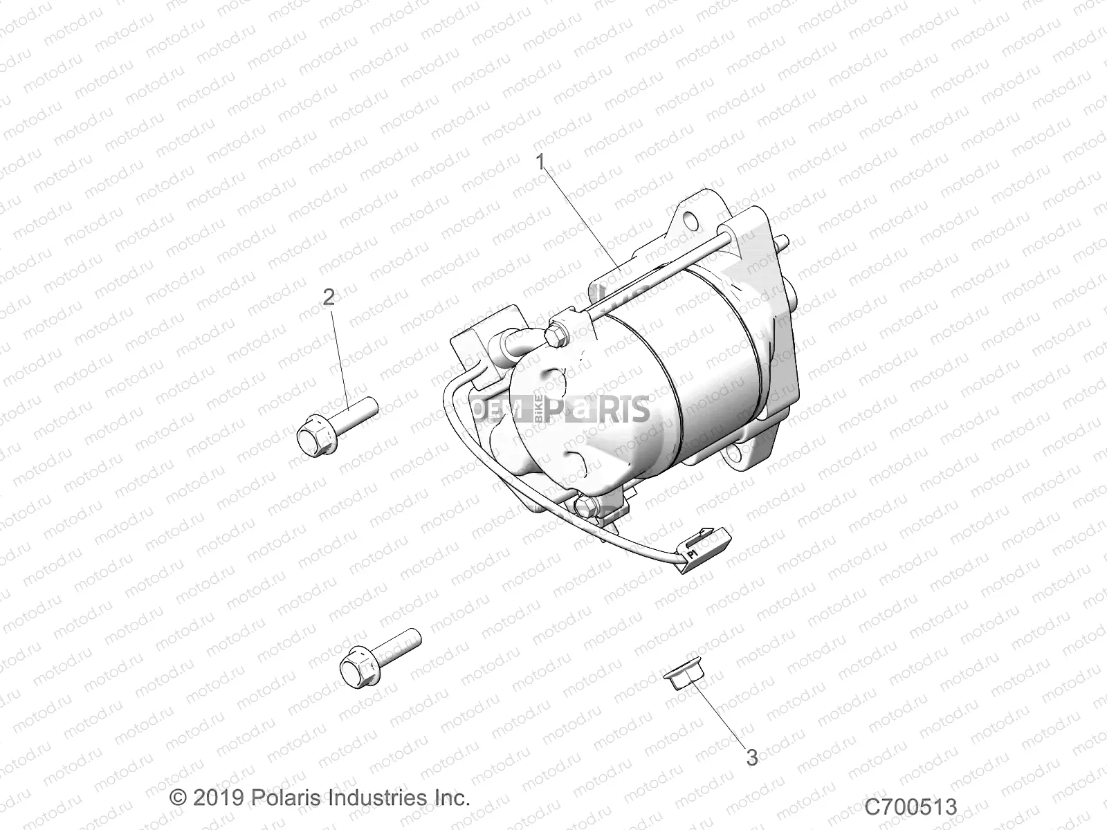 ENGINE | ENGINE, STARTER - D21BEPD4B4 (C700513)