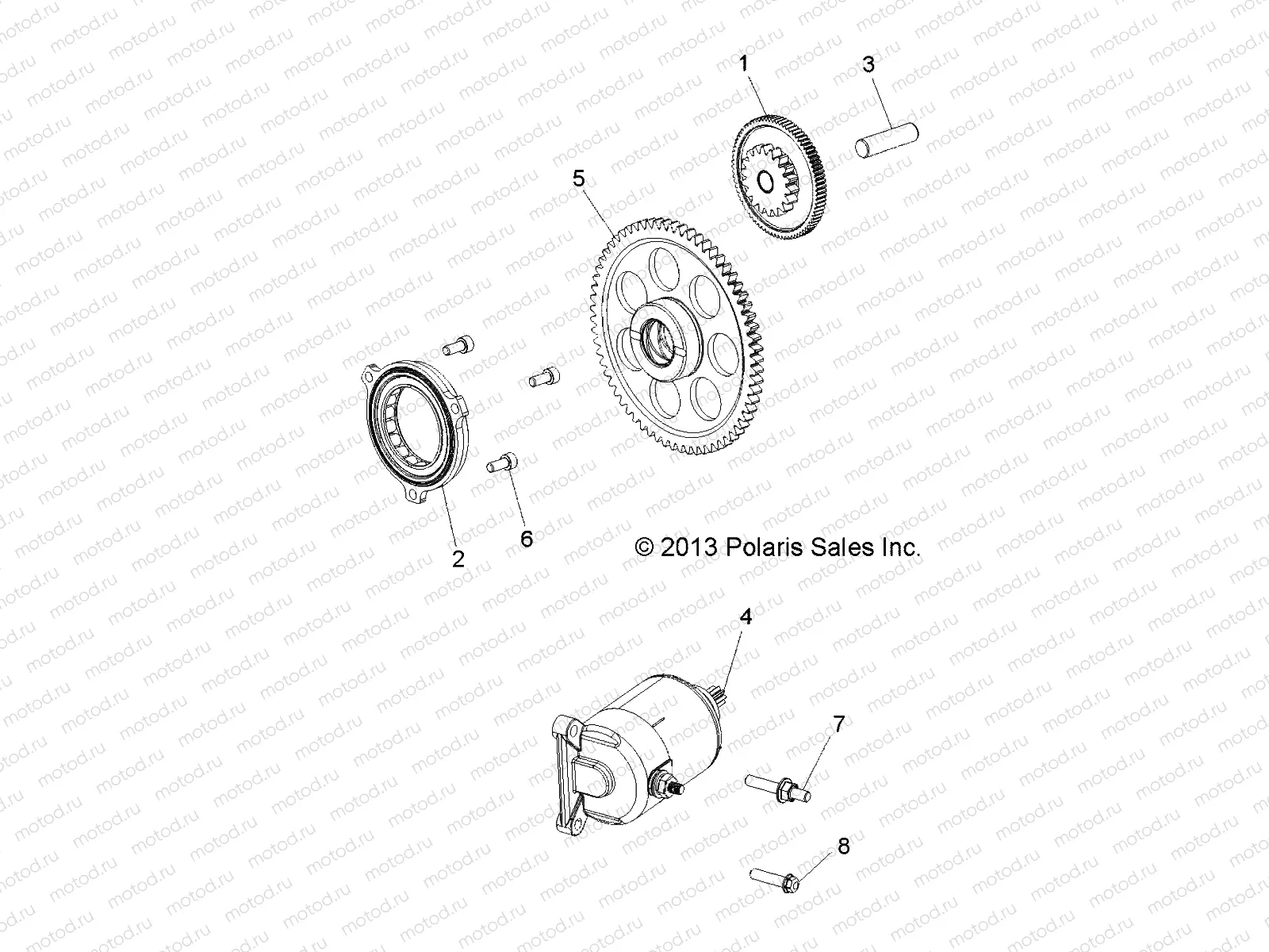 ENGINE | ENGINE, STARTER DRIVE - A14BH33FJ (49ATVSTARTER14SP325)