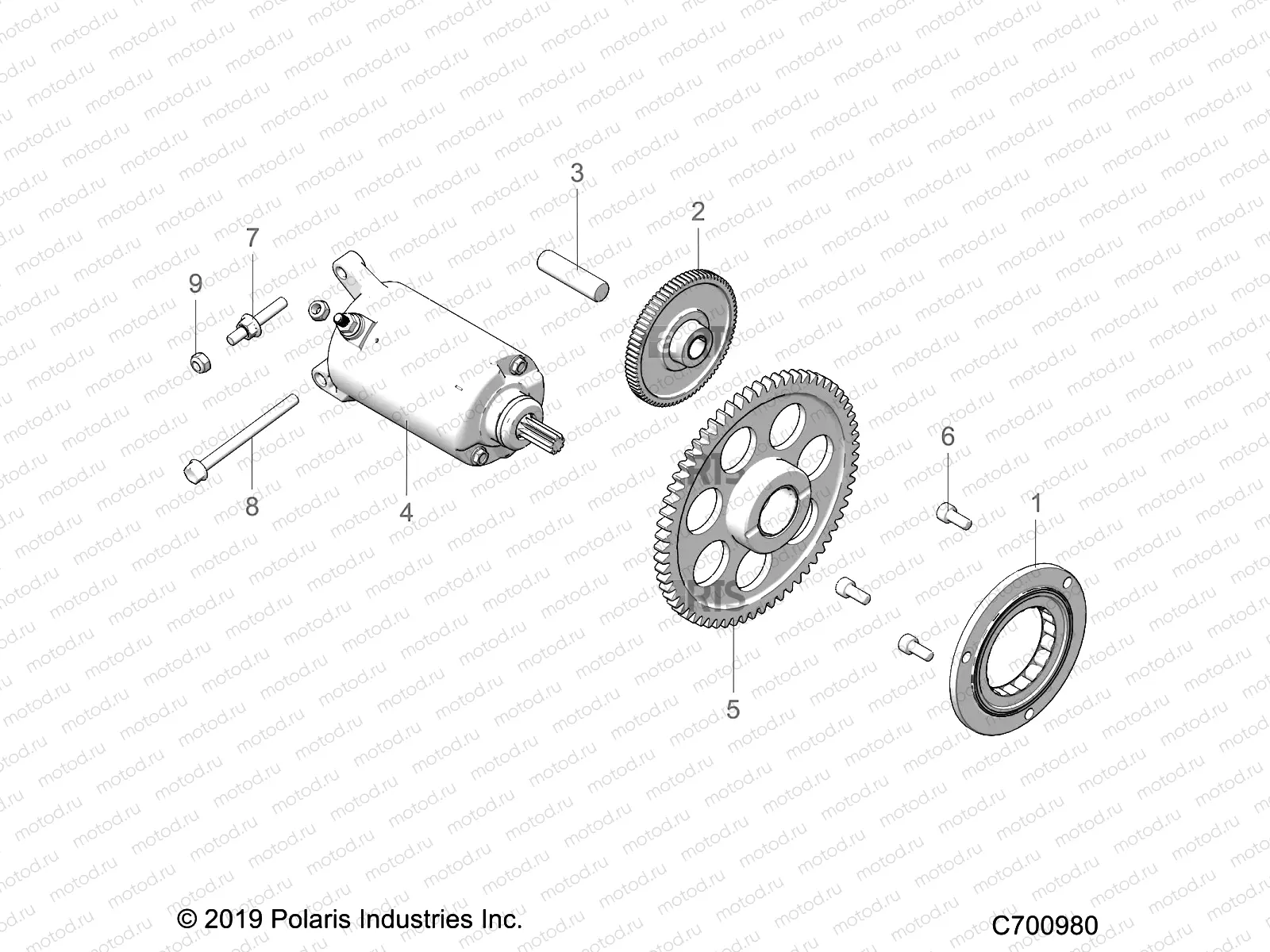 ENGINE | ENGINE, STARTER DRIVE - Z22CHA57A2/K2 (C700980)