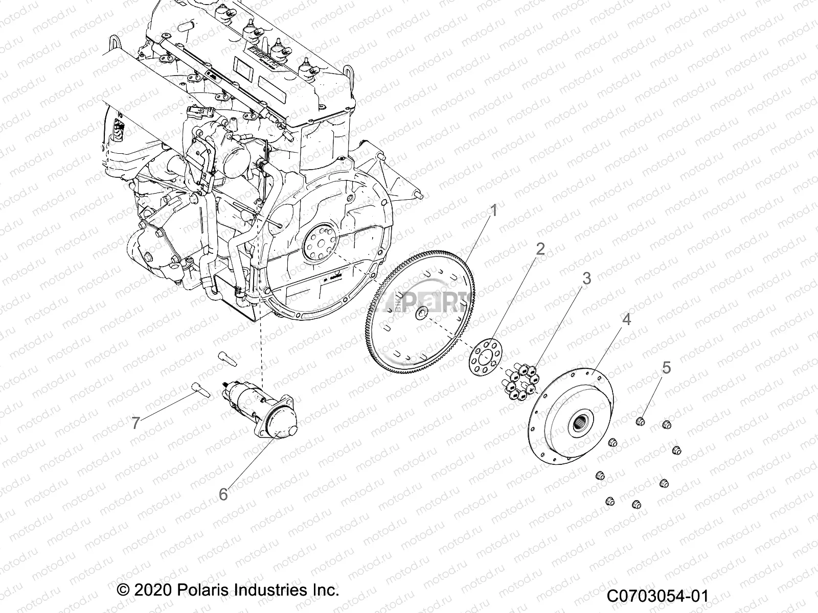 ENGINE | ENGINE, STARTER, FLYWHEEL AND RELATED - Z22RME2KAG/BG/K2KAN/BN (C0703054-01)