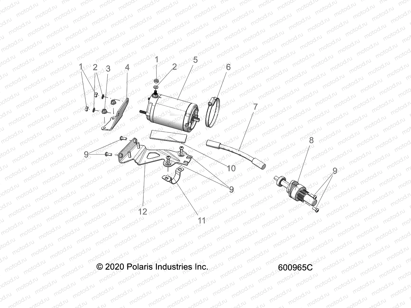 ENGINE | ENGINE, STARTER MOTOR - S22TDL8RS/8RE ES OPTIONS (600965C)