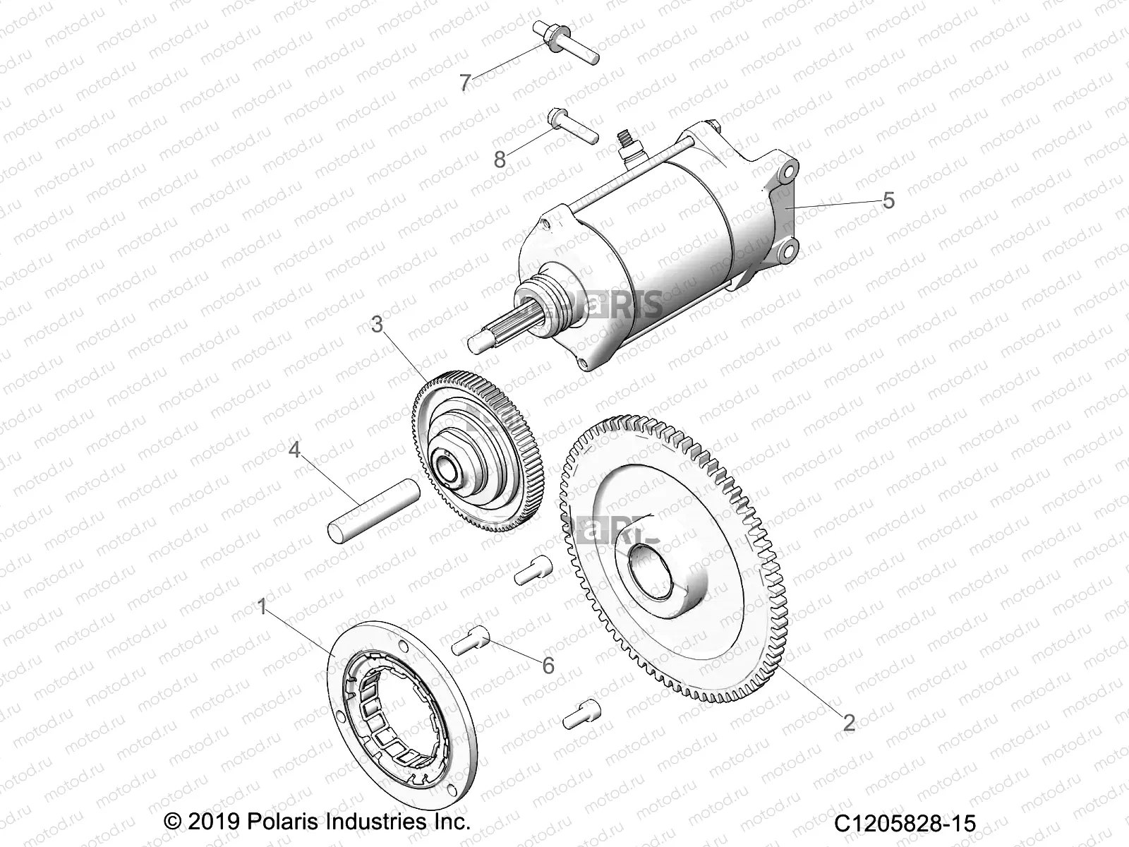 ENGINE | ENGINE, STARTER - Z21RAU92AN/BN (C1205828-15)