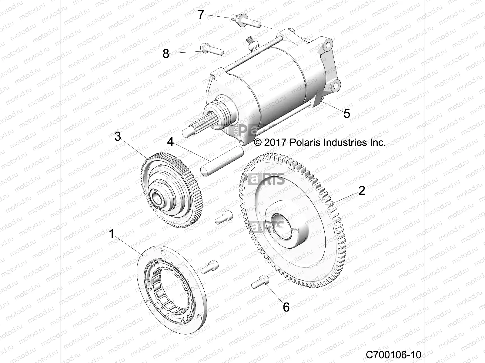 ENGINE | ENGINE, STARTER - Z23NAE99FR/SCR/FR (C700106-10)