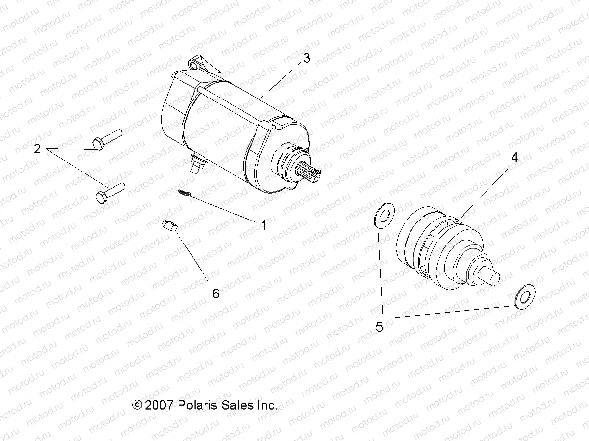 ENGINE | ENGINE, STARTING MOTOR - A10CL76AA (49ATVSTARTER08SP800EFI)