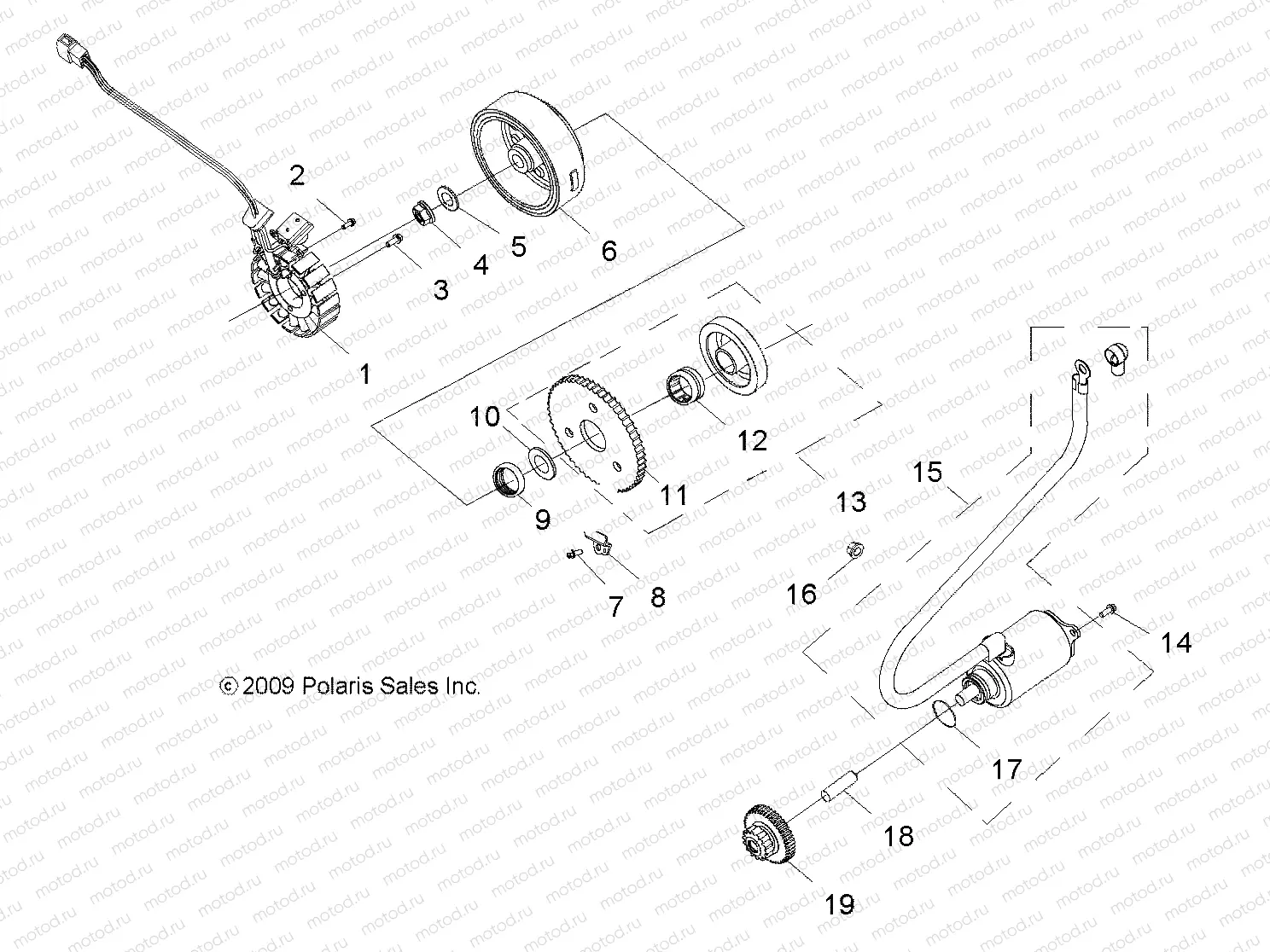 ENGINE | ENGINE, STARTING MOTOR - A10VA17AA/AD (49RGRSTARTINGMTR10RZR170)