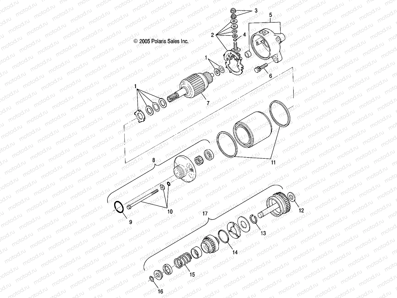 ENGINE | ENGINE, STARTING MOTOR - R07RH50AF/AR/AT (4999203249920324E05)