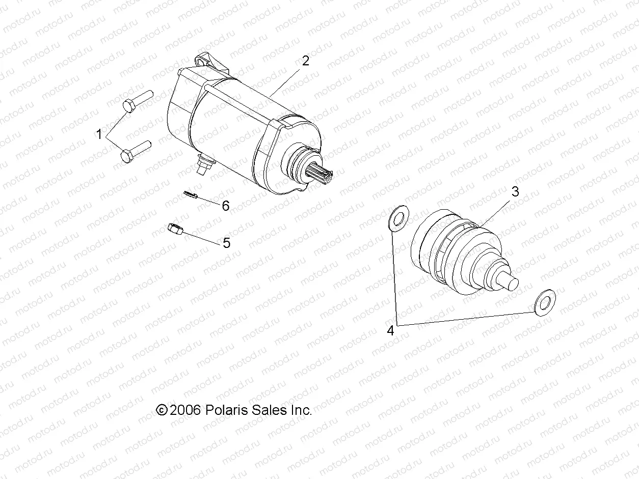 ENGINE | ENGINE, STARTING MOTOR - R07RH68AD/AG/AH/AK/AL/AO/AP/AW (49RGRSTARTINGMTR077006X6)