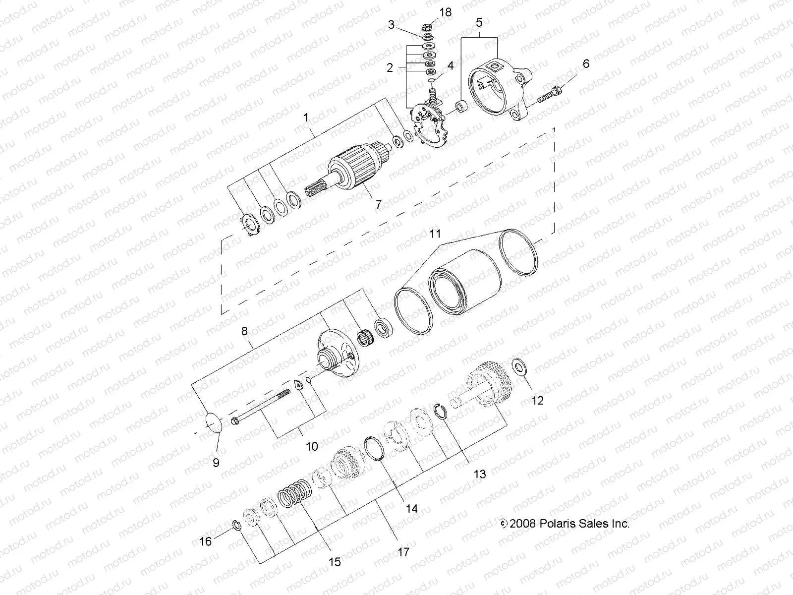 ENGINE | ENGINE, STARTING MOTOR - R09HH50AG/AR (49RGRSTARTINGMTR095004X4)