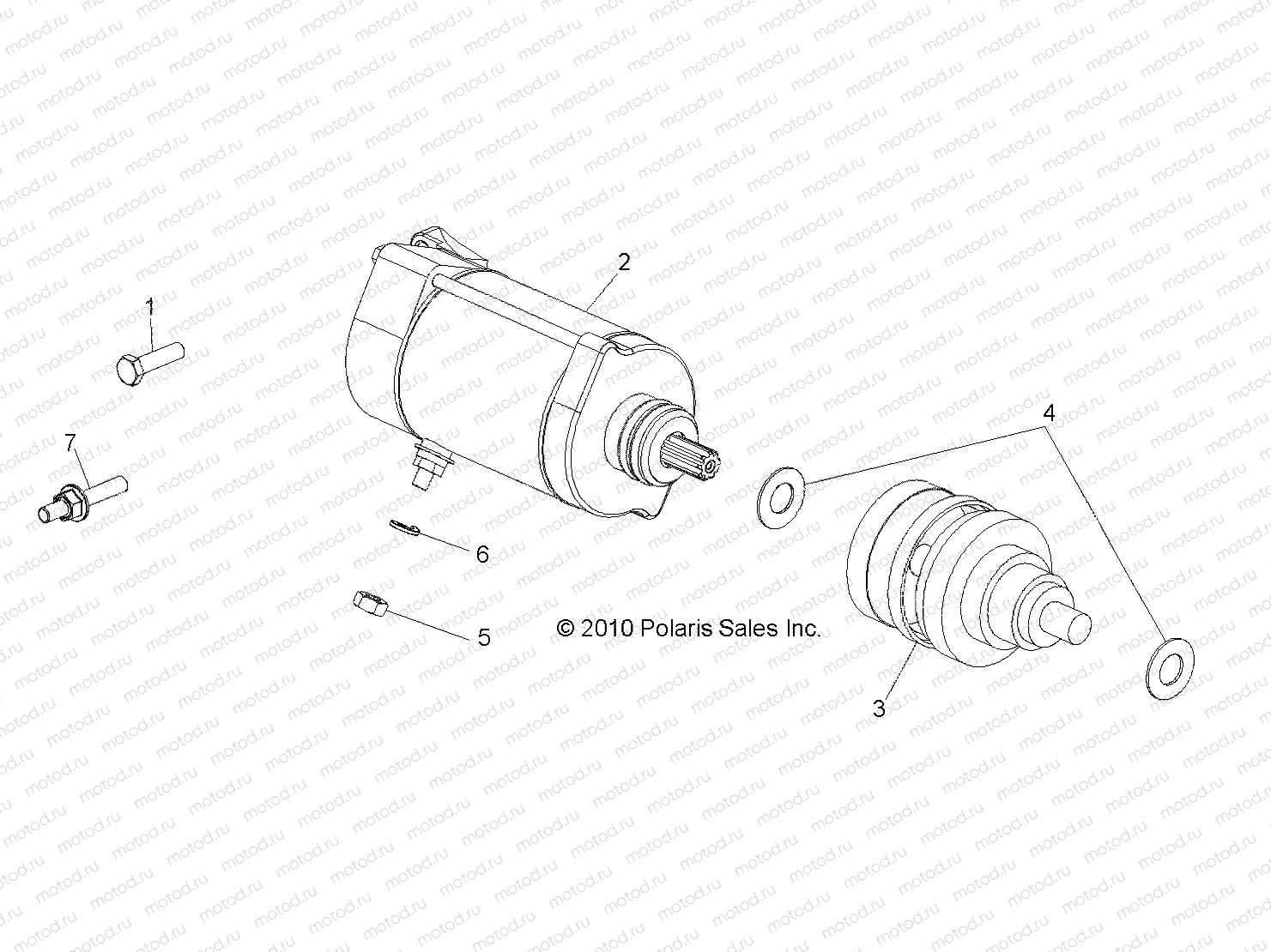ENGINE | ENGINE, STARTING MOTOR - R11WH76AG/AR/WY76AE/AH/AJ (49RGRSTARTINGMTR118004X4)
