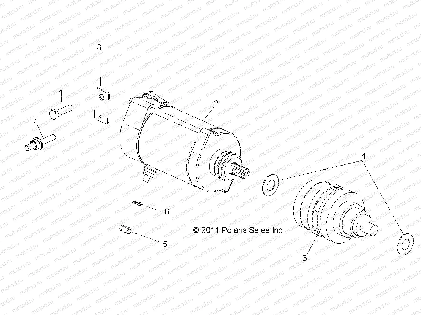 ENGINE | ENGINE, STARTING MOTOR - R12WH76AG/AR/EAH/EAV/EAW (49RGRSTARTINGMTR12CREW)