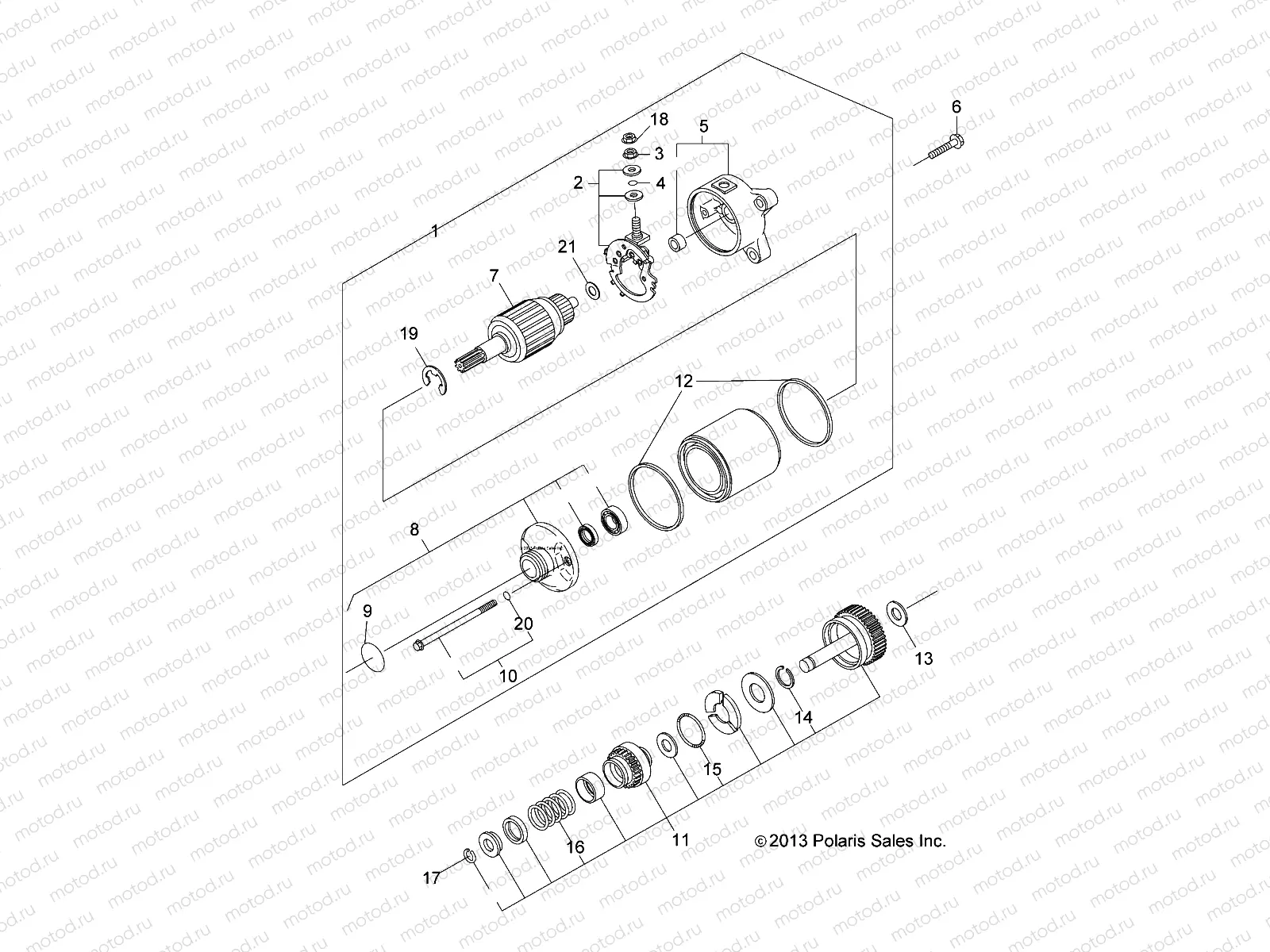 ENGINE | ENGINE, STARTING MOTOR - R14RH45AA (49RGRSTARTINGMTR14400)