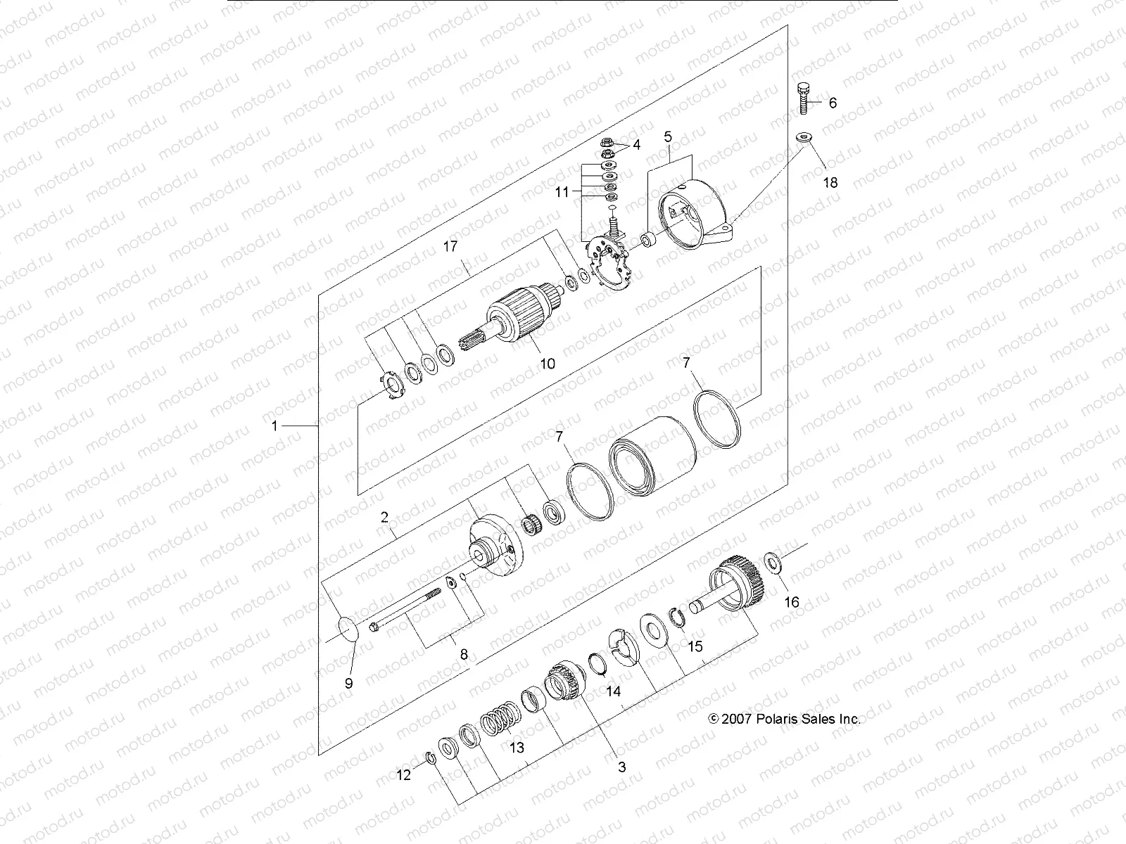 ENGINE | ENGINE, STARTING SYSTEM - A08LH27AW/AX/AZ (49ATVSTARTER08SP300)