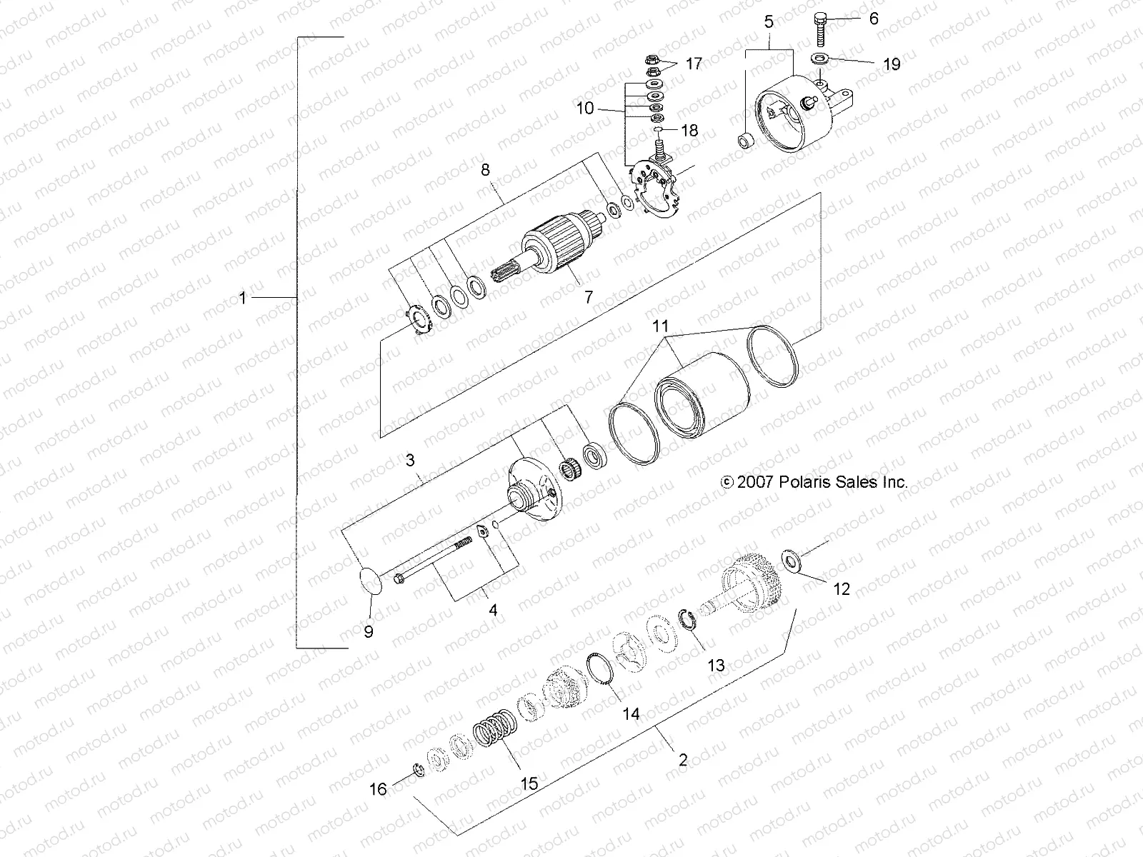 ENGINE | ENGINE, STARTING SYSTEM - A08LH46AQ/AX/AZ (49ATVSTARTER08SP400)