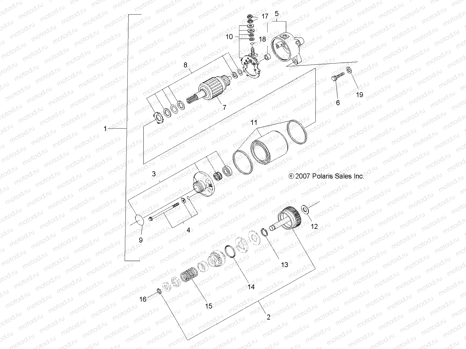 ENGINE | ENGINE, STARTING SYSTEM - A08TN50EA (49ATVSTARTER08SP500)