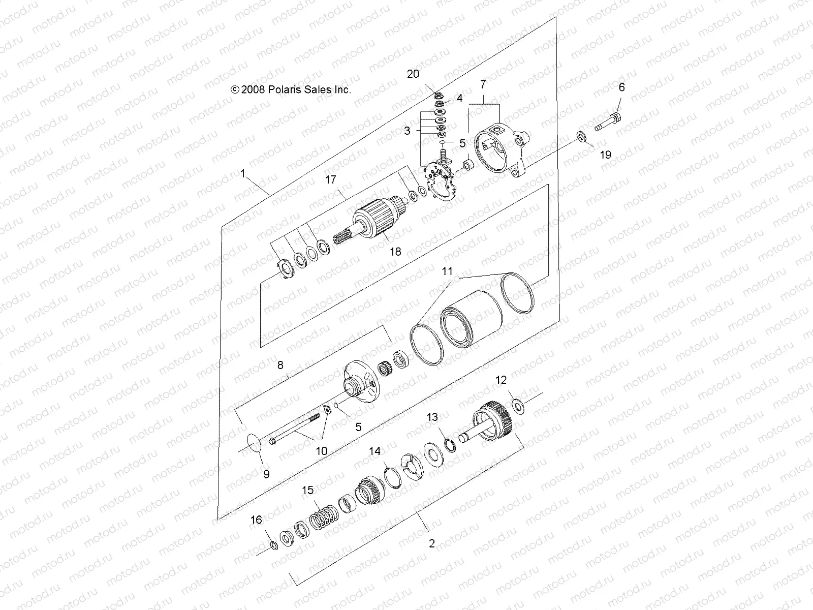 ENGINE | ENGINE, STARTING SYSTEM - A09TN50EA (49ATVSTARTER09TB)