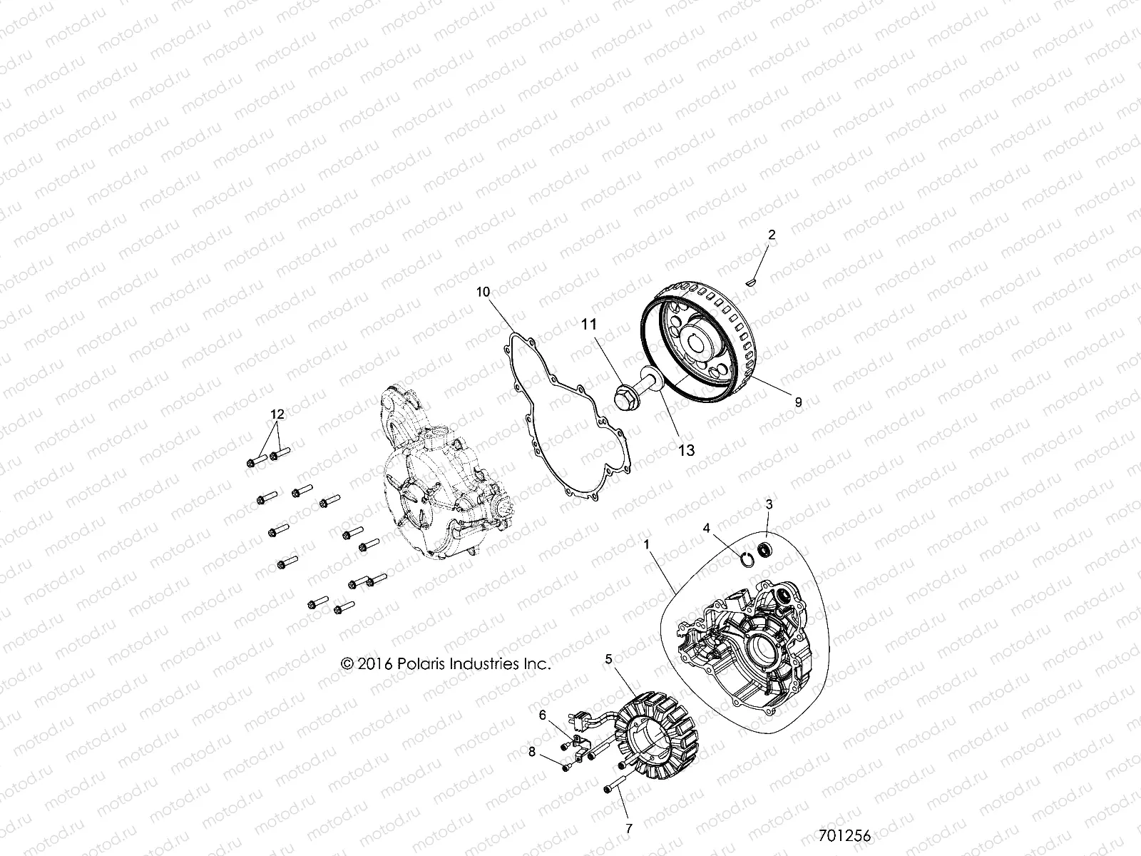 ENGINE | ENGINE, STATOR and COVER - R17RVE99NY (701256)
