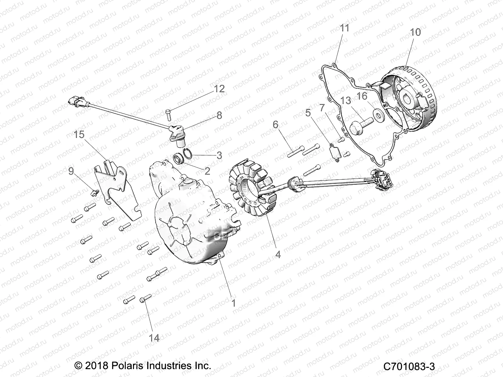 ENGINE | ENGINE, STATOR and COVER - Z22ASK99A4/B4/ASV99A4 (C701083-3)