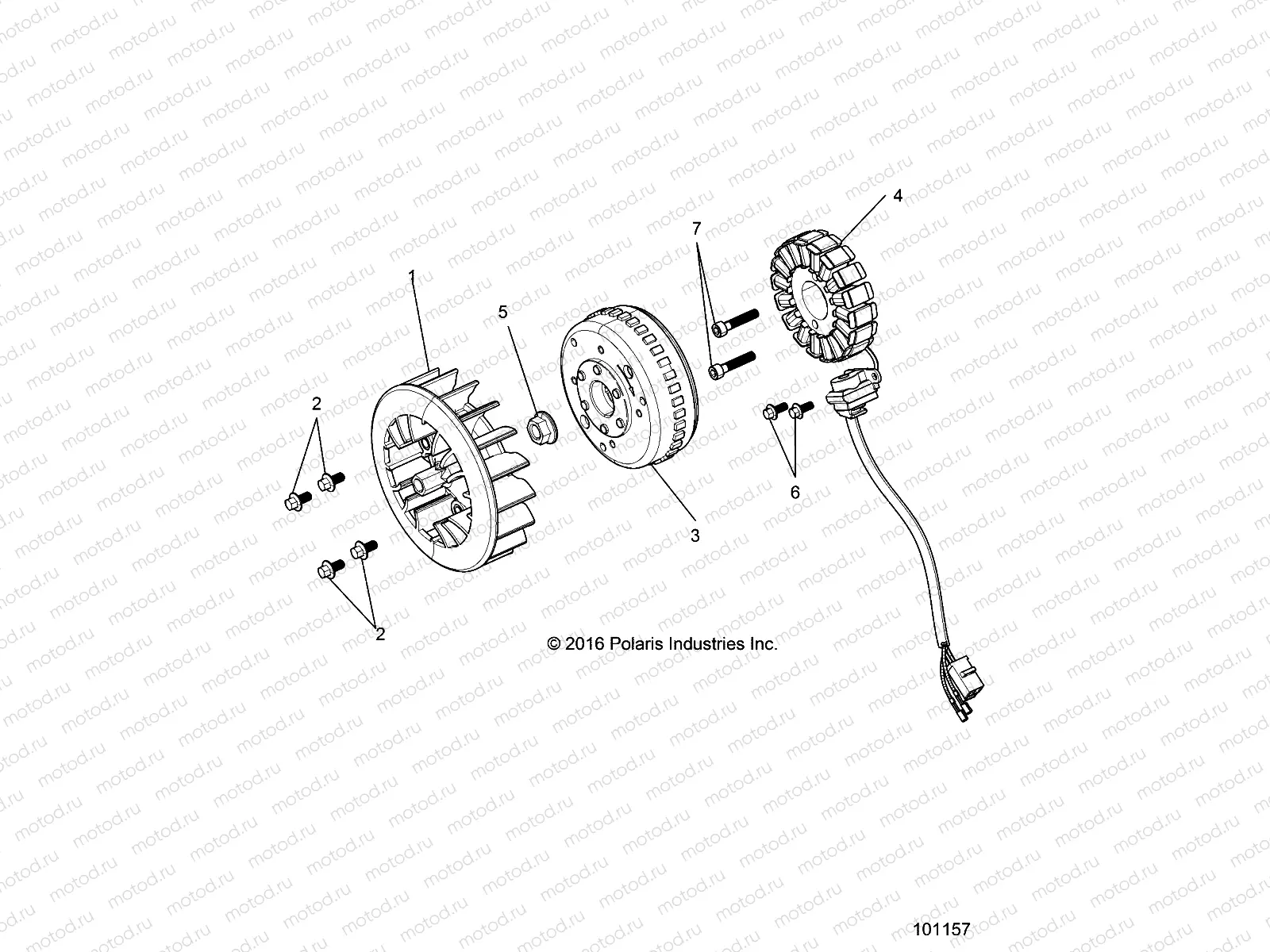 ENGINE | ENGINE, STATOR and FLYWHEEL - A21HZB15N1/N2 (101157)