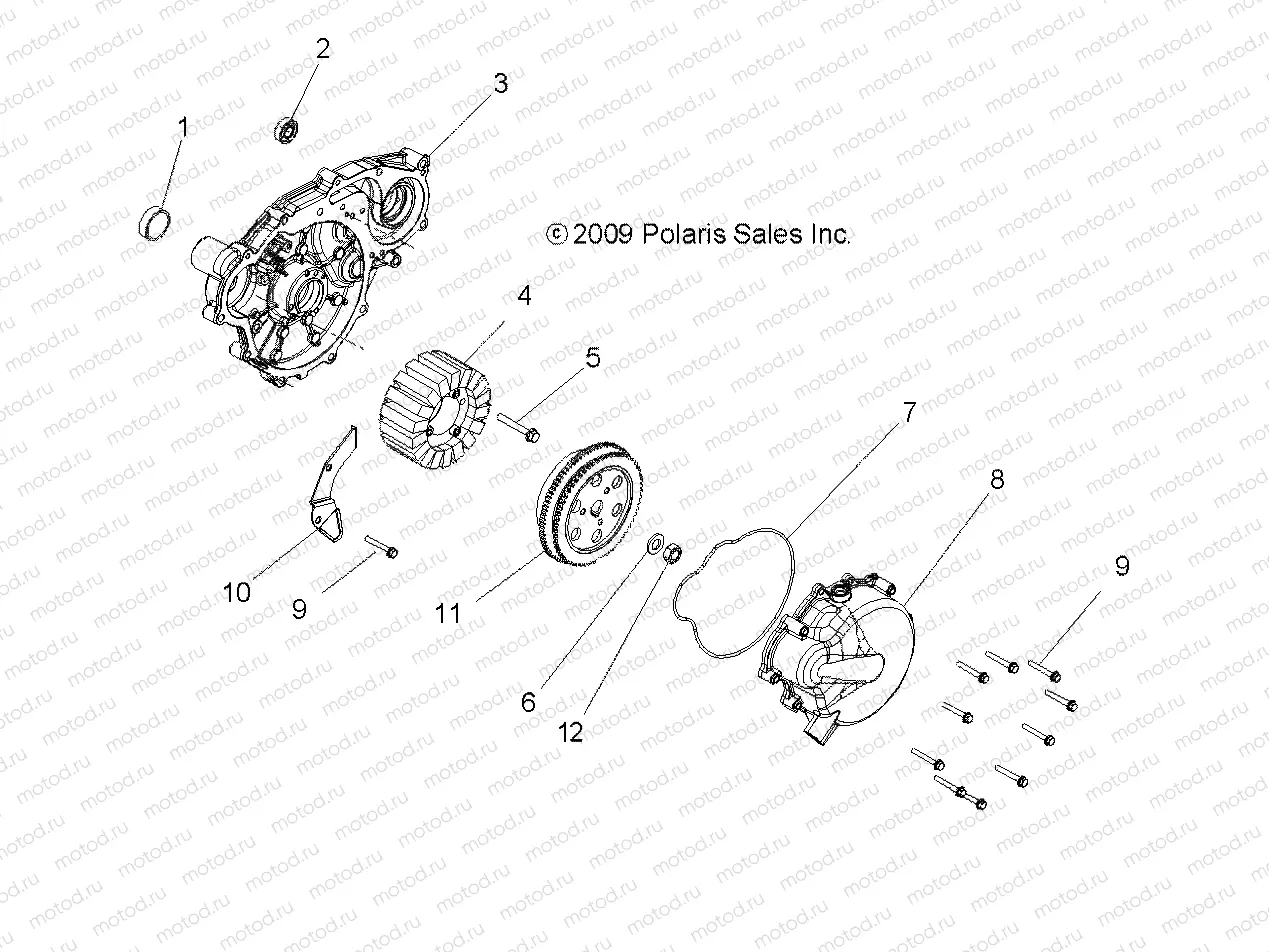 ENGINE | ENGINE, STATOR and FLYWHEEL - R10VH76FX (49RGRIGNITION10RZRI)