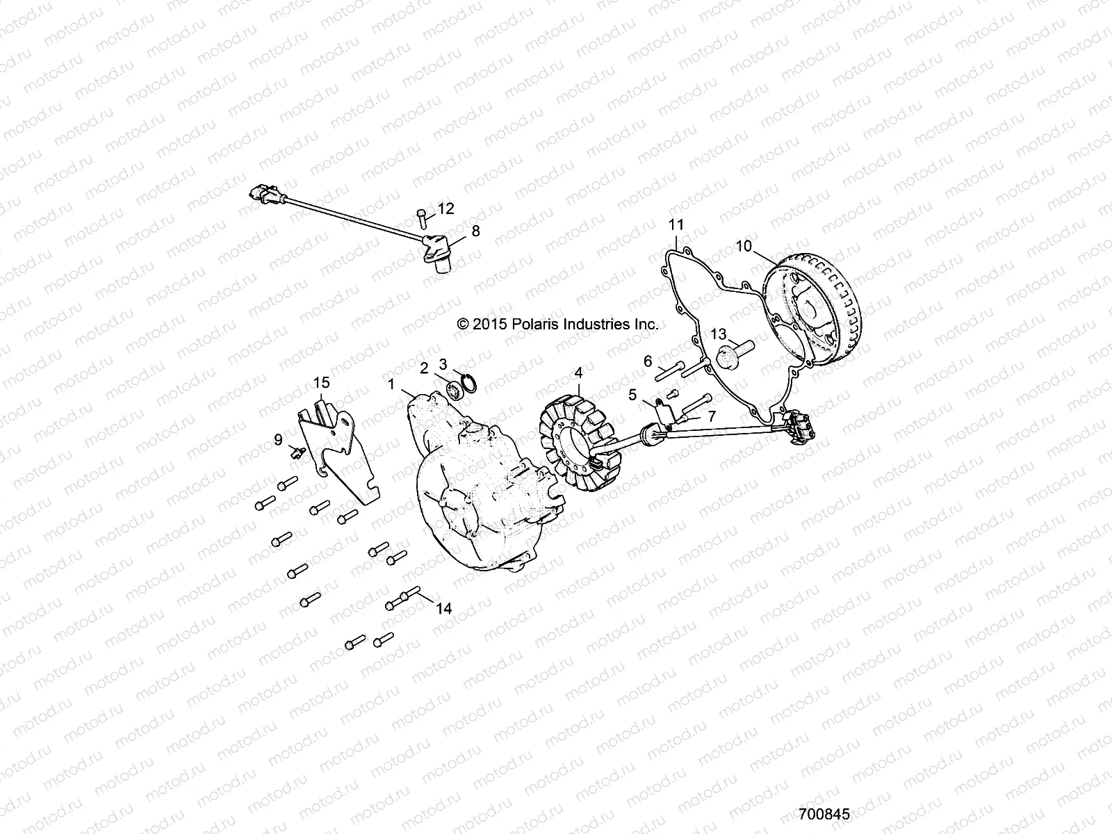 ENGINE | ENGINE, STATOR AND FLYWHEEL - R16RGE99A7/AE/AV (700845)