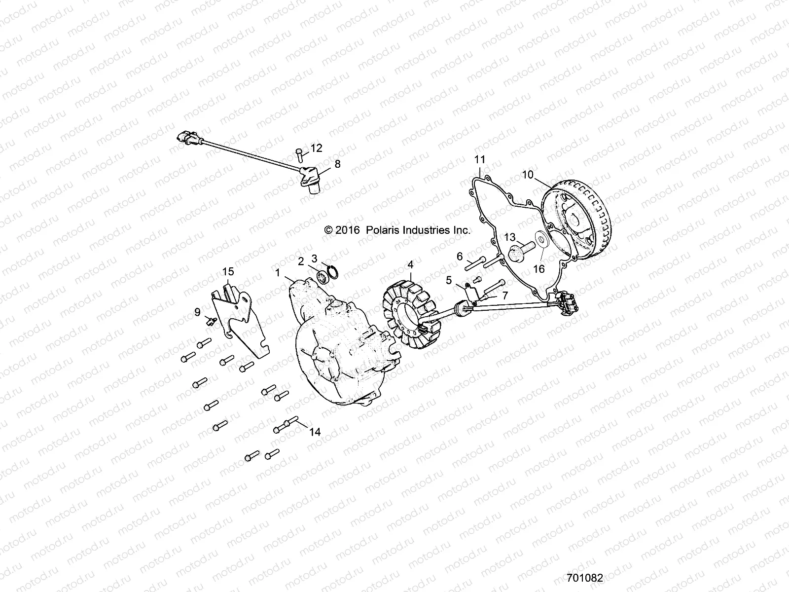 ENGINE | ENGINE, STATOR AND FLYWHEEL - R17RHE99AU (701082)