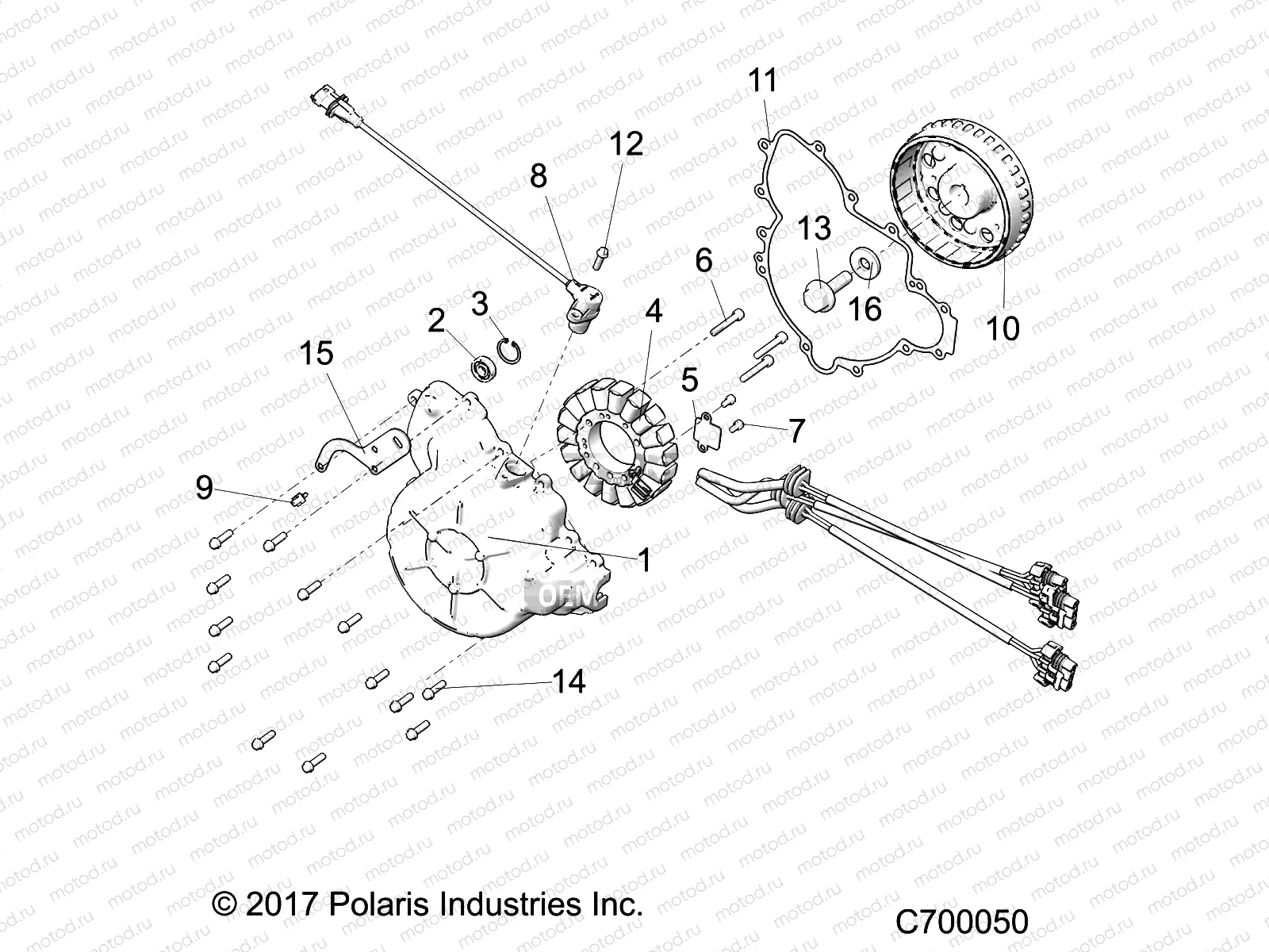 ENGINE | ENGINE, STATOR AND FLYWHEEL - R19RSE99/A (C700050)