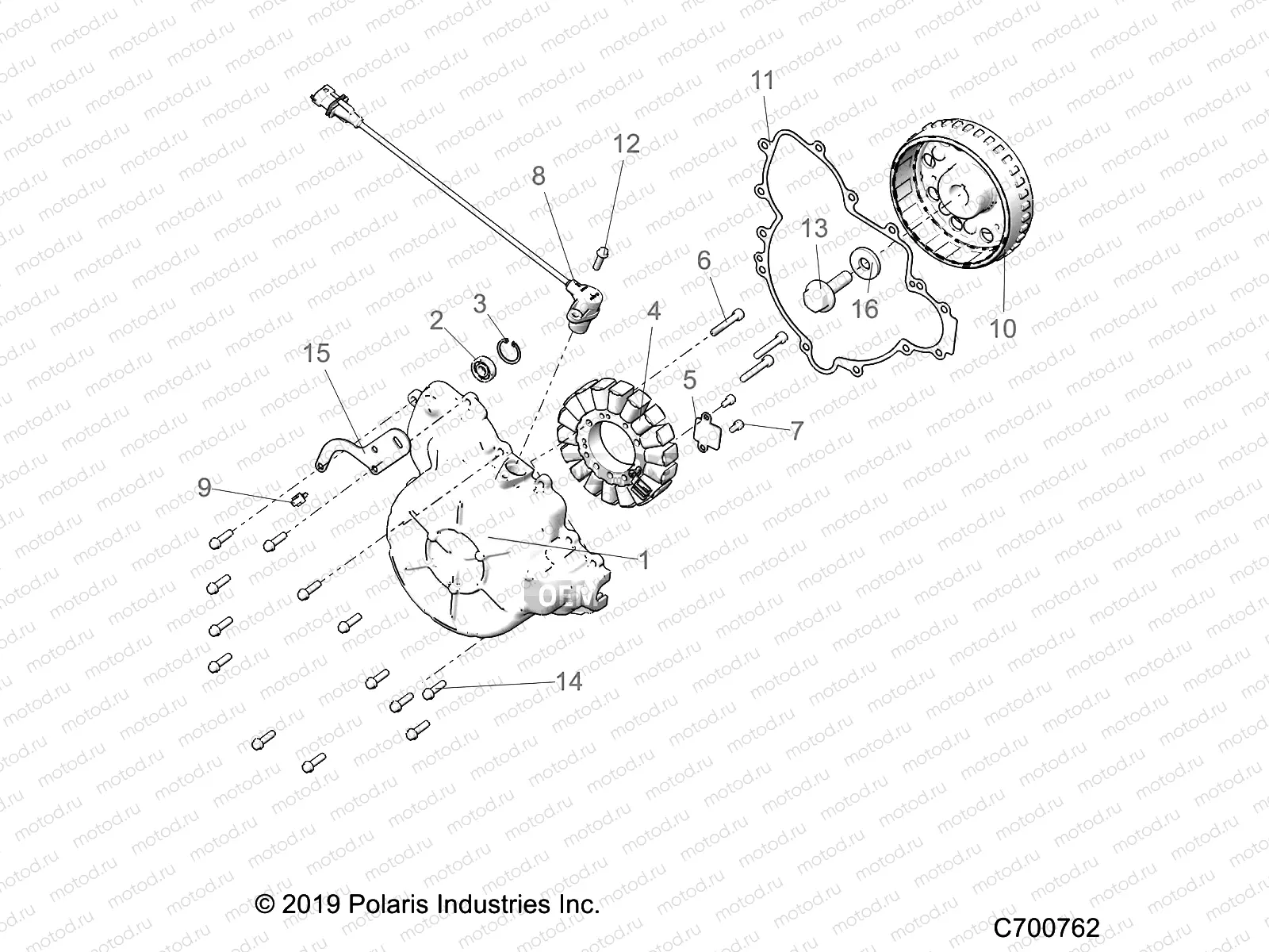 ENGINE | ENGINE, STATOR AND FLYWHEEL - R20T6U99AM/AS/BM/BS (C700762)