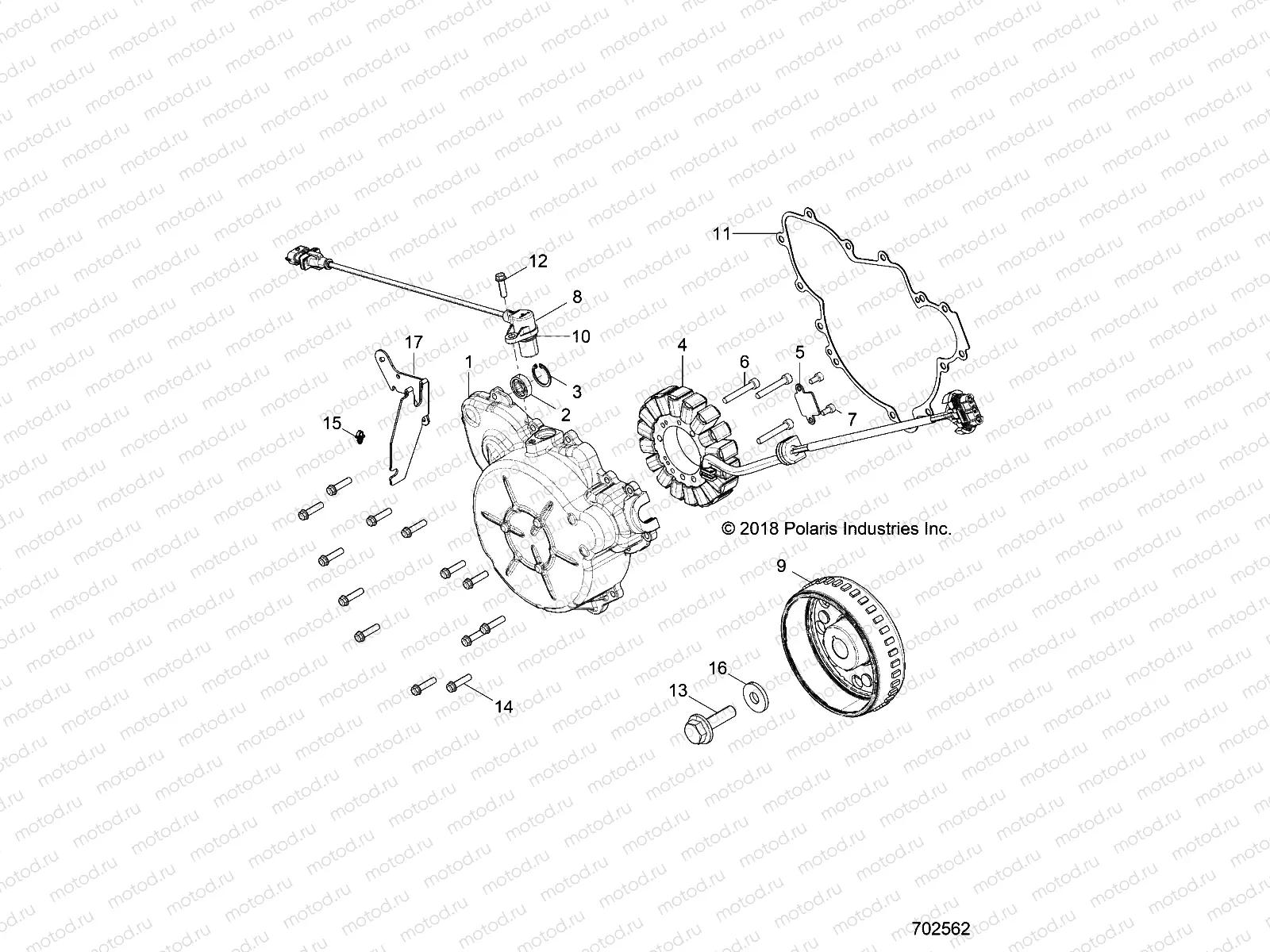 ENGINE | ENGINE, STATOR AND FLYWHEEL - Z19VBE99F2/S99C2/CM (702562)