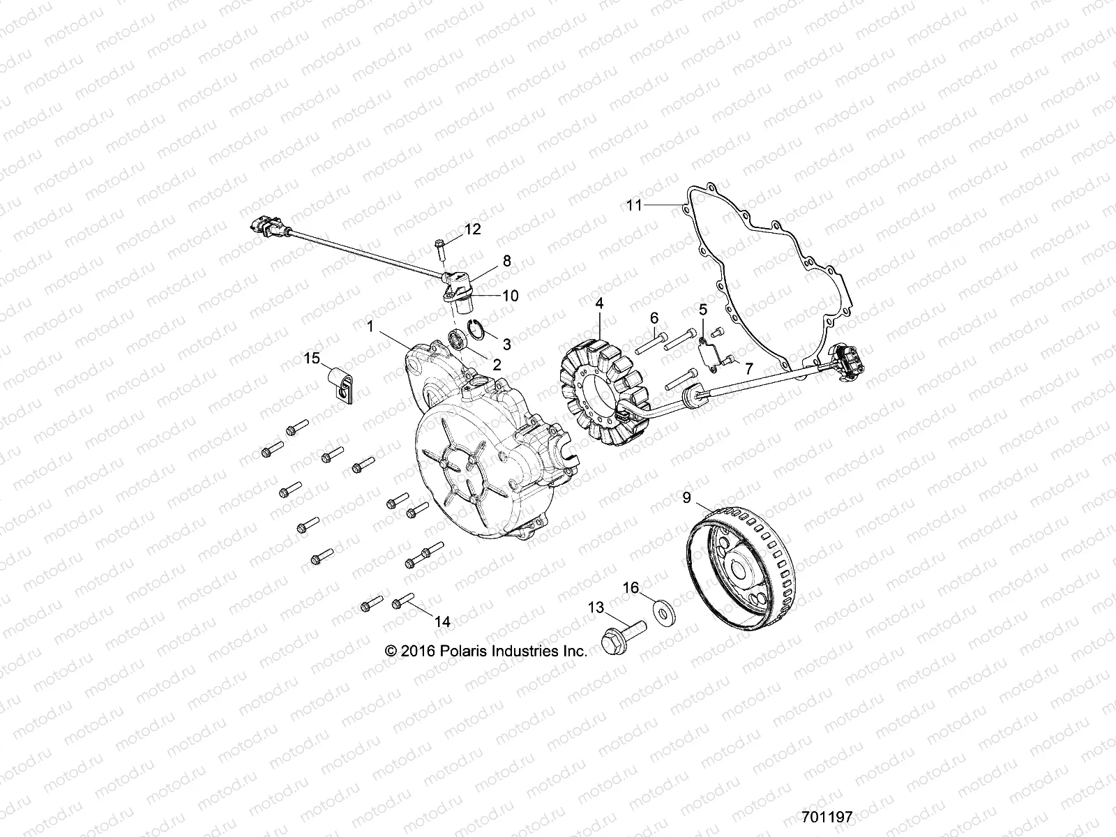 ENGINE | ENGINE, STATOR AND FLYWHEEL - Z19VDE99AD/BD/LD/AK/BK/AN/BN/L99AC/BC/M99AL/R99AK/BK/K99AD/AK/AN/BD/BK/BN (701197)