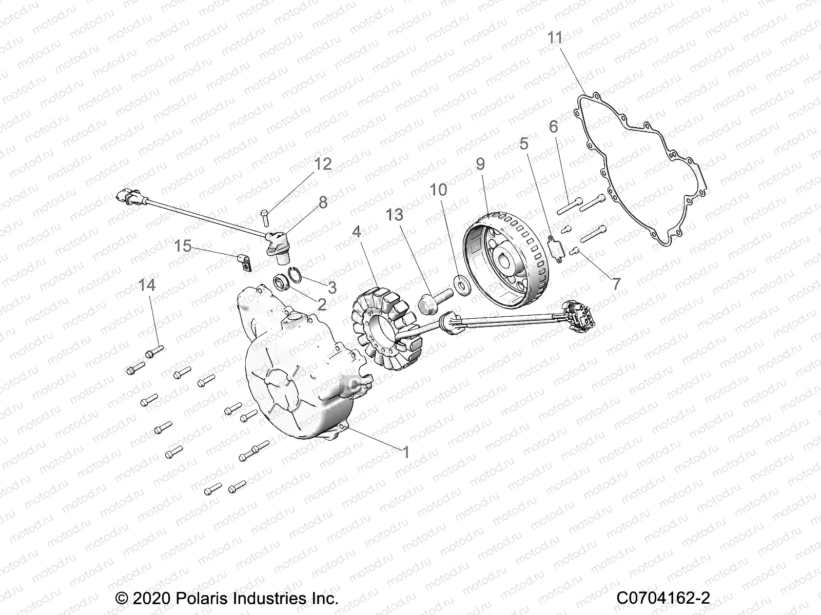 ENGINE | ENGINE, STATOR AND FLYWHEEL - Z21NAR99AN/BN (C0704162-2)