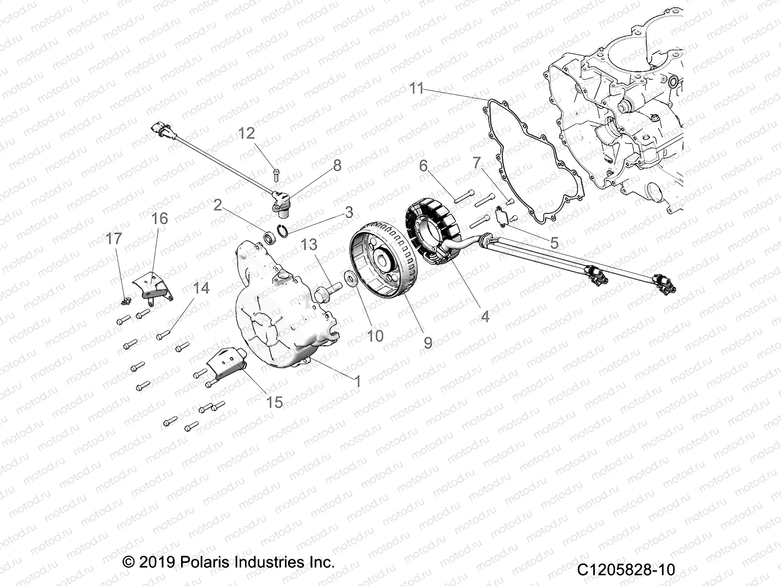 ENGINE | ENGINE, STATOR AND FLYWHEEL - Z21RAU92AN/BN (C1205828-10)