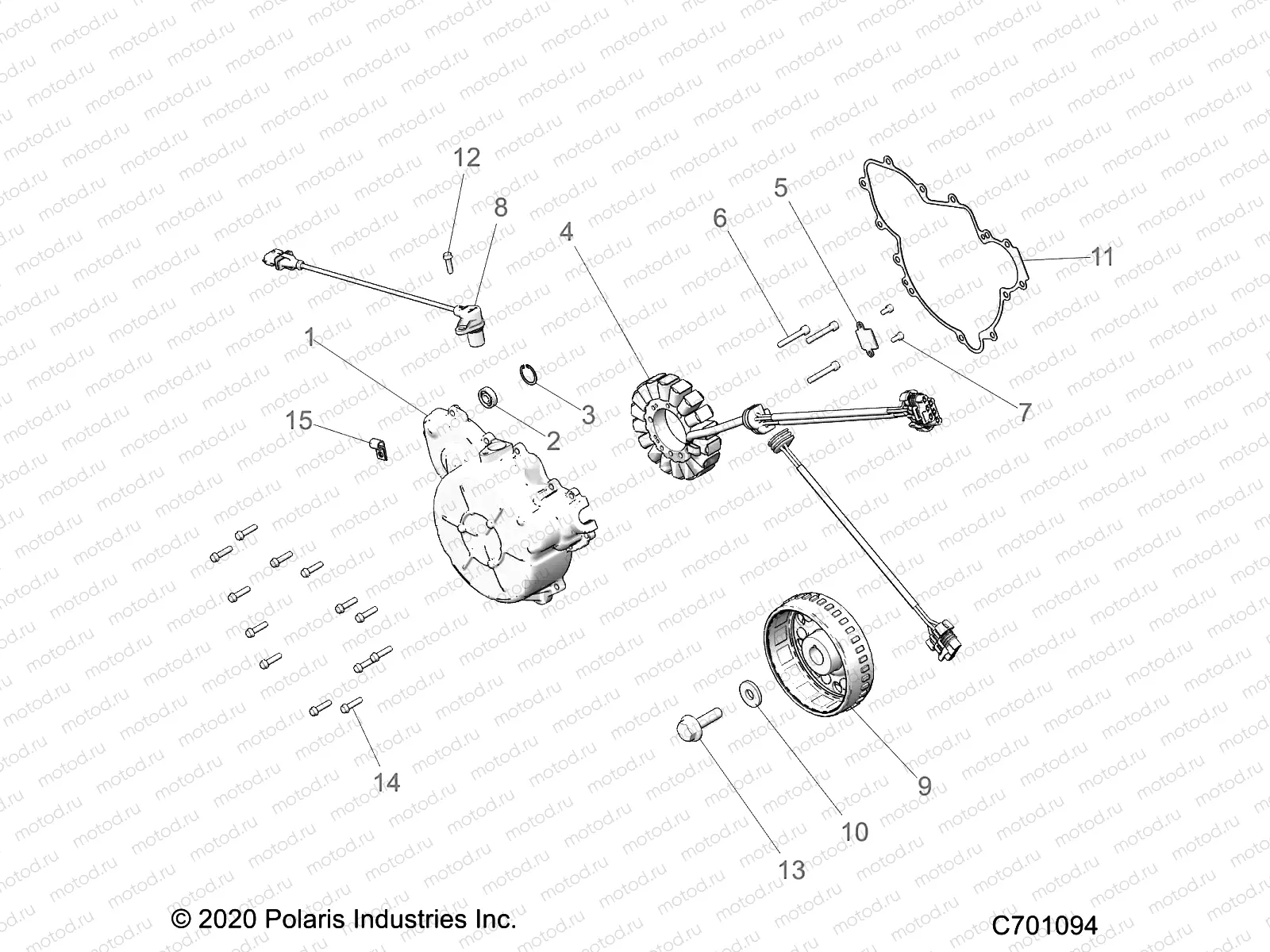 ENGINE | ENGINE, STATOR AND FLYWHEEL - Z22NAS99CK/FK (C701094)