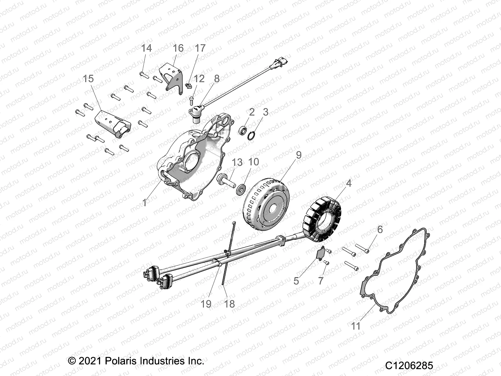 ENGINE | ENGINE, STATOR AND FLYWHEEL - Z22R4E92AD/AJ (C1206285)