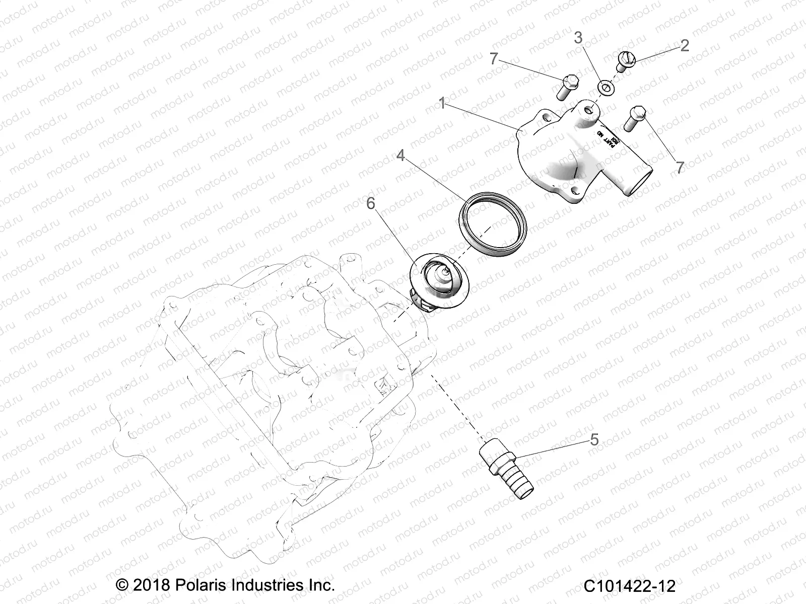 ENGINE | ENGINE, THERMOSTAT and COVER - A20SEG50A1/A5/CA1/CA5 (C101422-12)