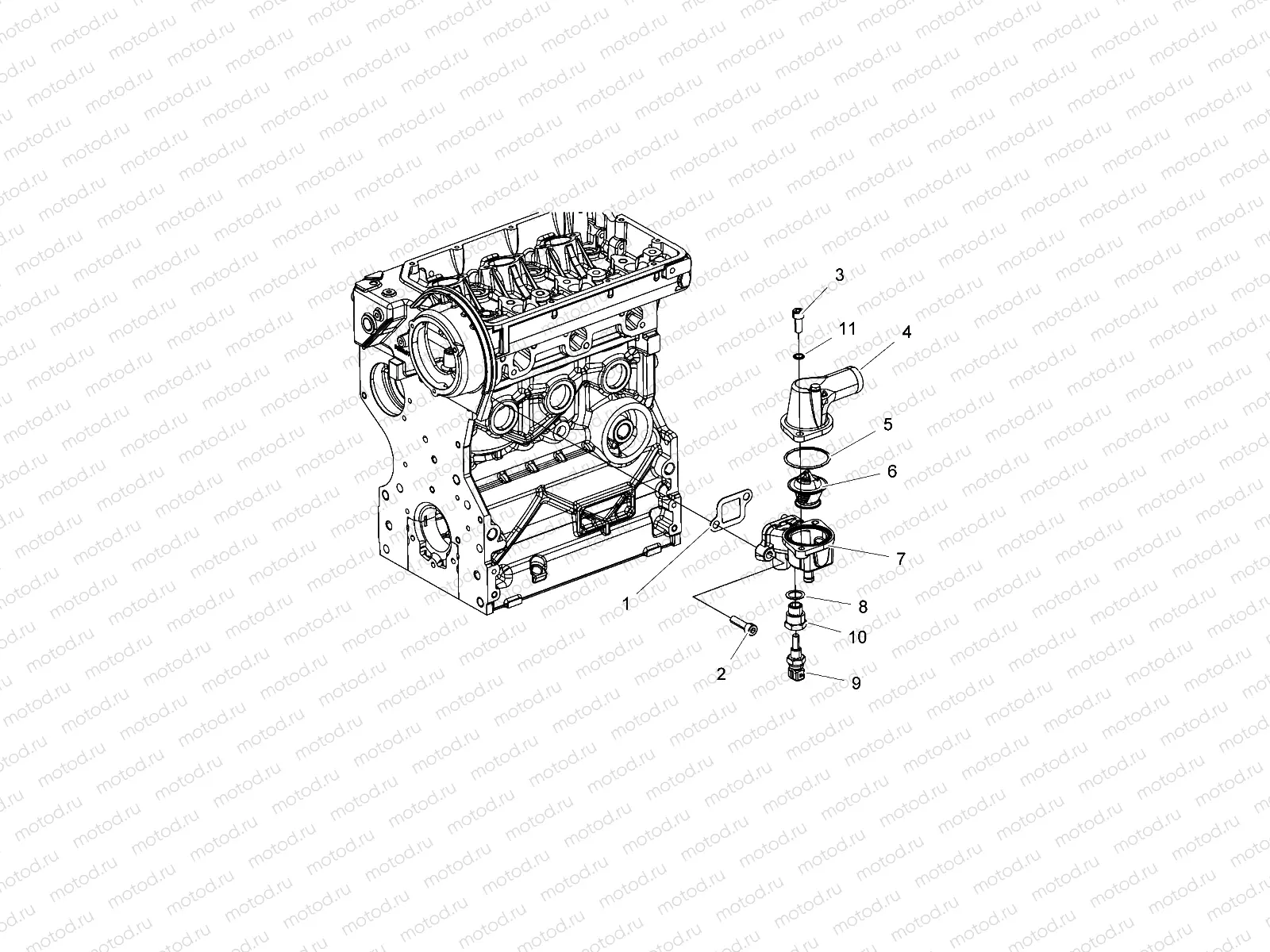 ENGINE | ENGINE, THERMOSTAT ASM. - R17B1PD1AA/2P (49BRUTUSTHERMOSTAT15DSL)