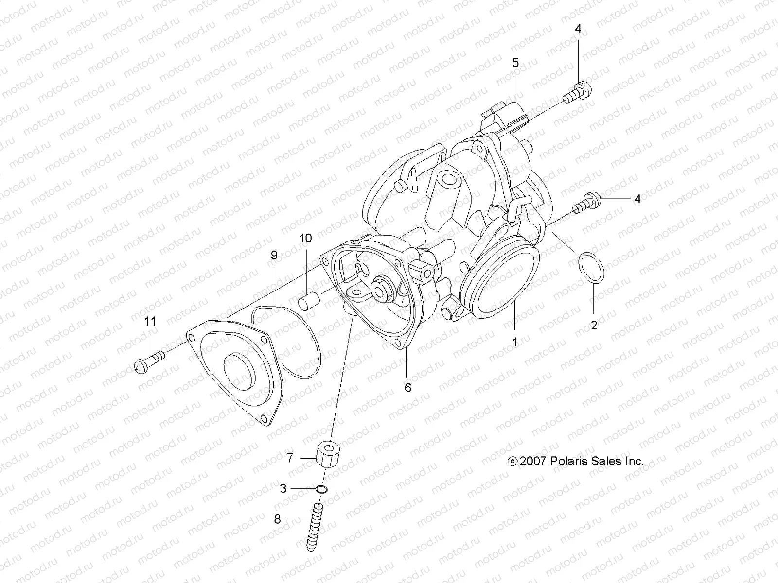 ENGINE | ENGINE, THROTTLE BODY - A08TN50EA (49ATVTHROTTLEBODY08X2500QUAD)