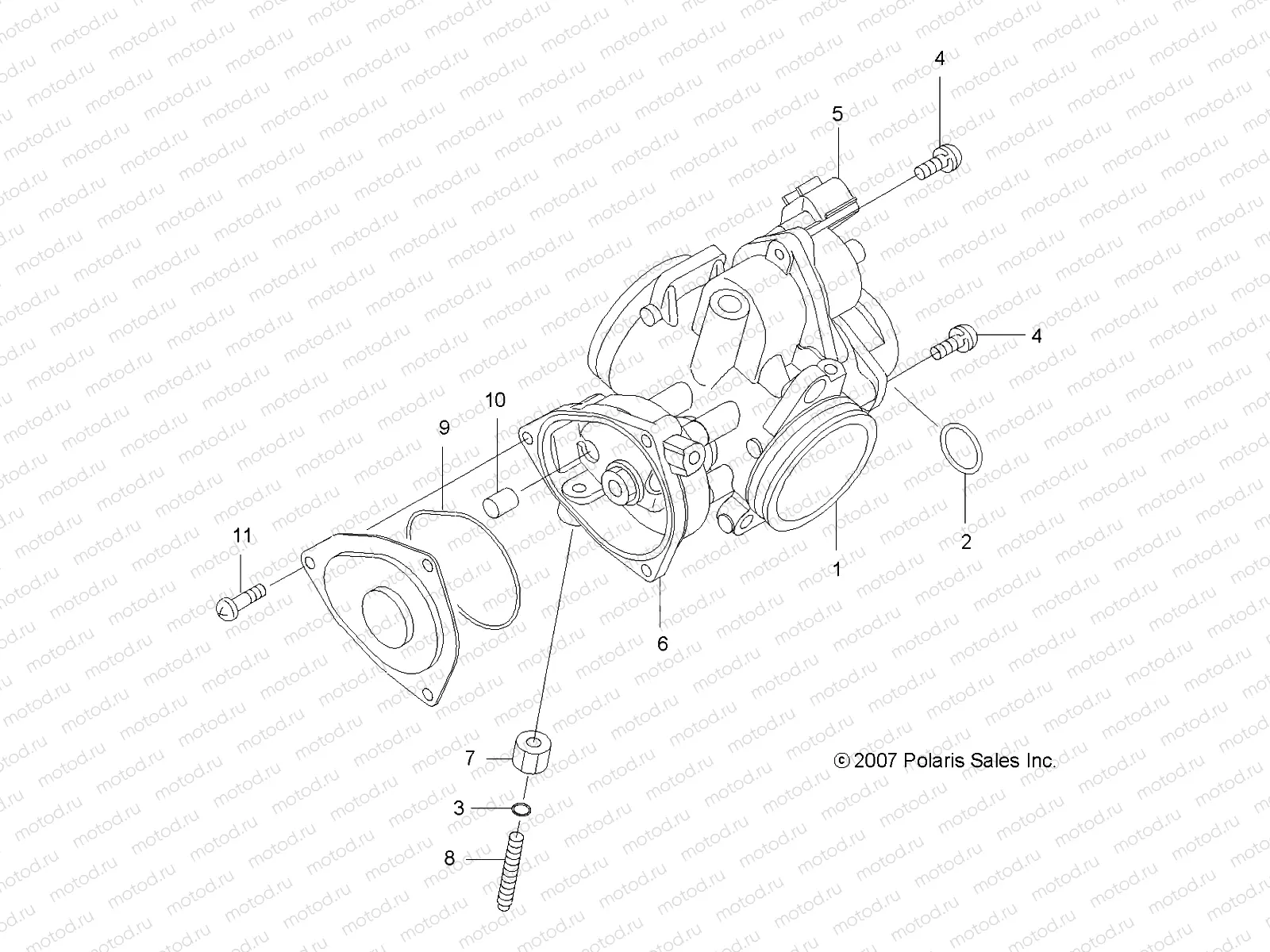 ENGINE | ENGINE, THROTTLE BODY - A09DN50EA (49ATVTHROTTLEBODY08SP500EFI)