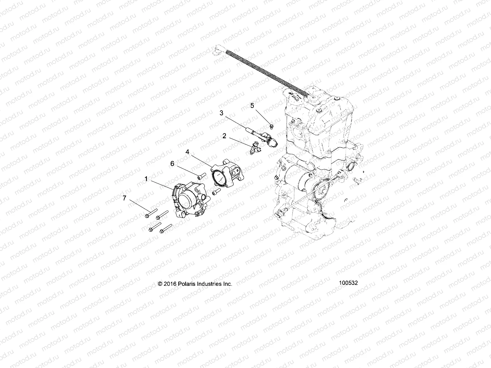 ENGINE | ENGINE, THROTTLE BODY and FUEL RAIL - A19DAE57A4 (100532)