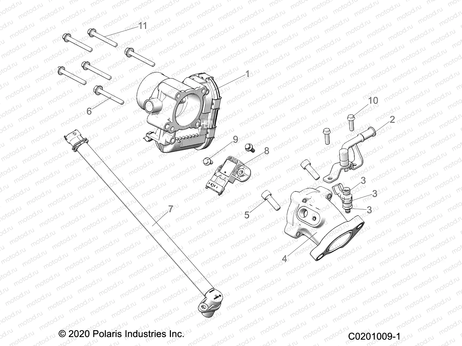 ENGINE | ENGINE, THROTTLE BODY and FUEL RAIL - A21SDE57B4 (C0201009-1)
