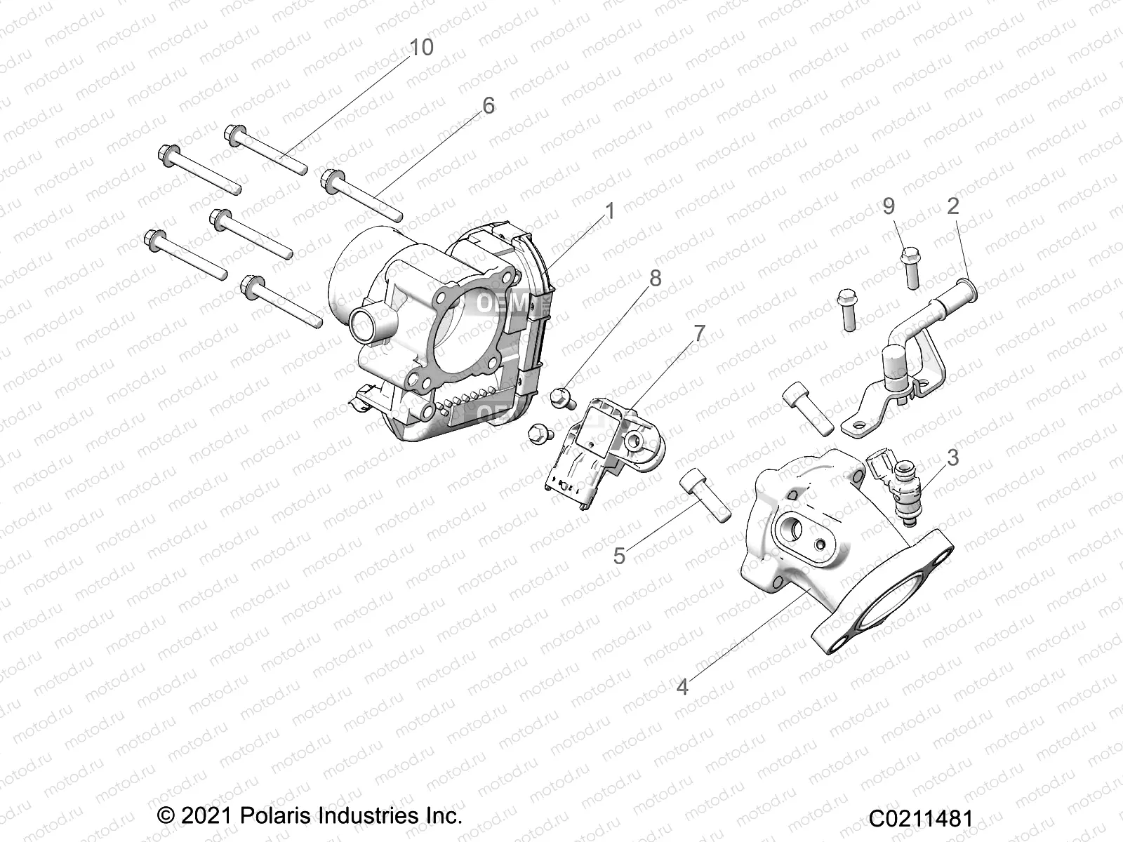 ENGINE | ENGINE, THROTTLE BODY and FUEL RAIL - A21SHY57BL/Z57AD/BD (C0211481)