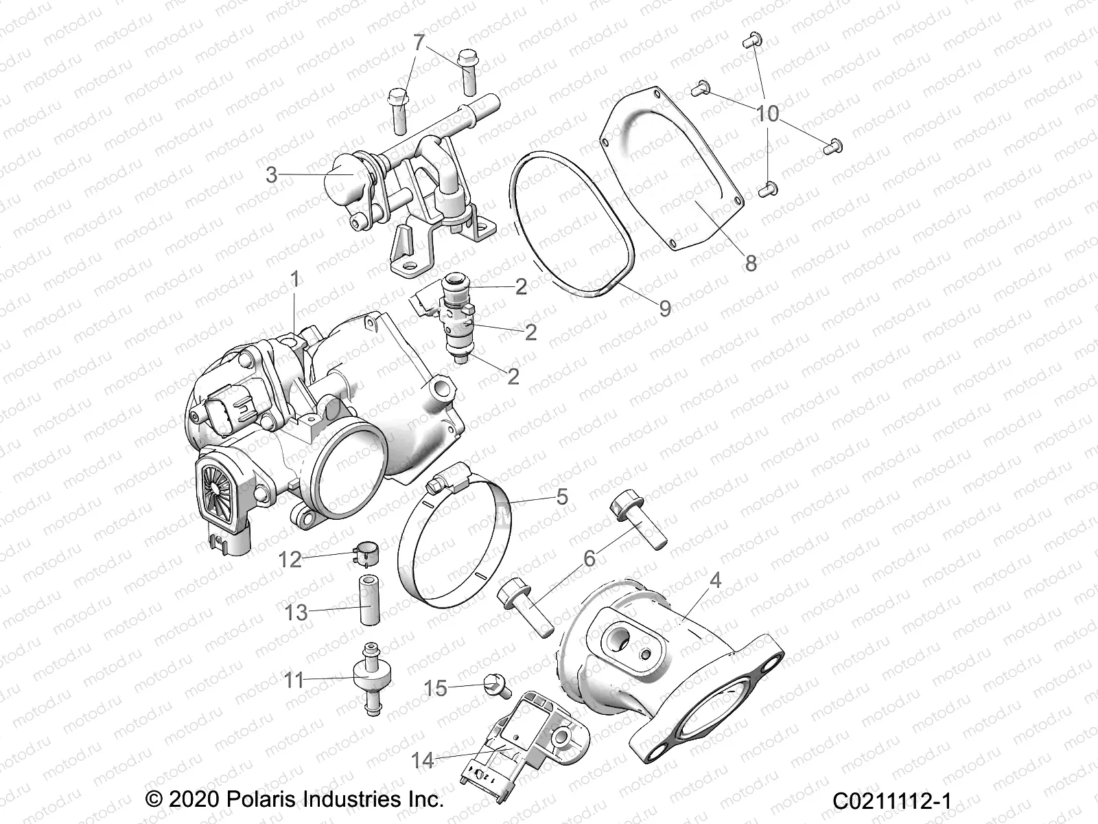 ENGINE | ENGINE, THROTTLE BODY and FUEL RAIL - A21SJE57AX (C0211112-1)