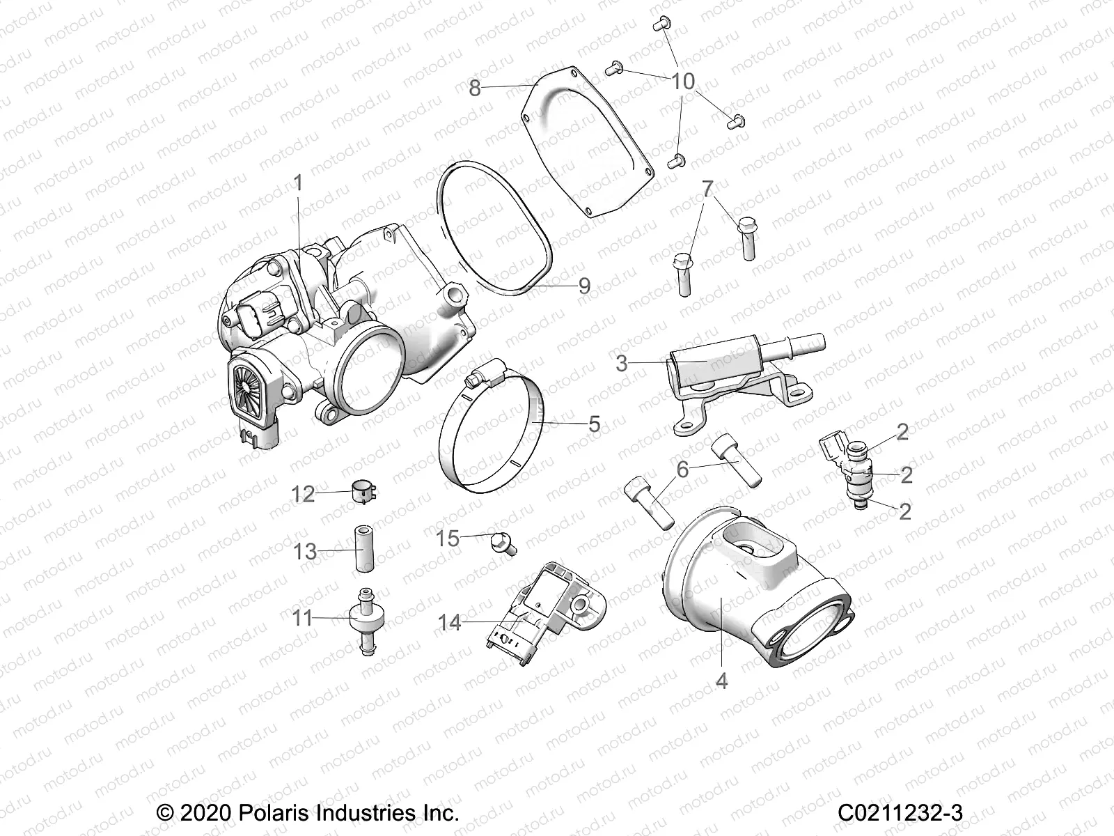 ENGINE | ENGINE, THROTTLE BODY and FUEL RAIL - A23SEG50B1/B3 (C0211232-3)