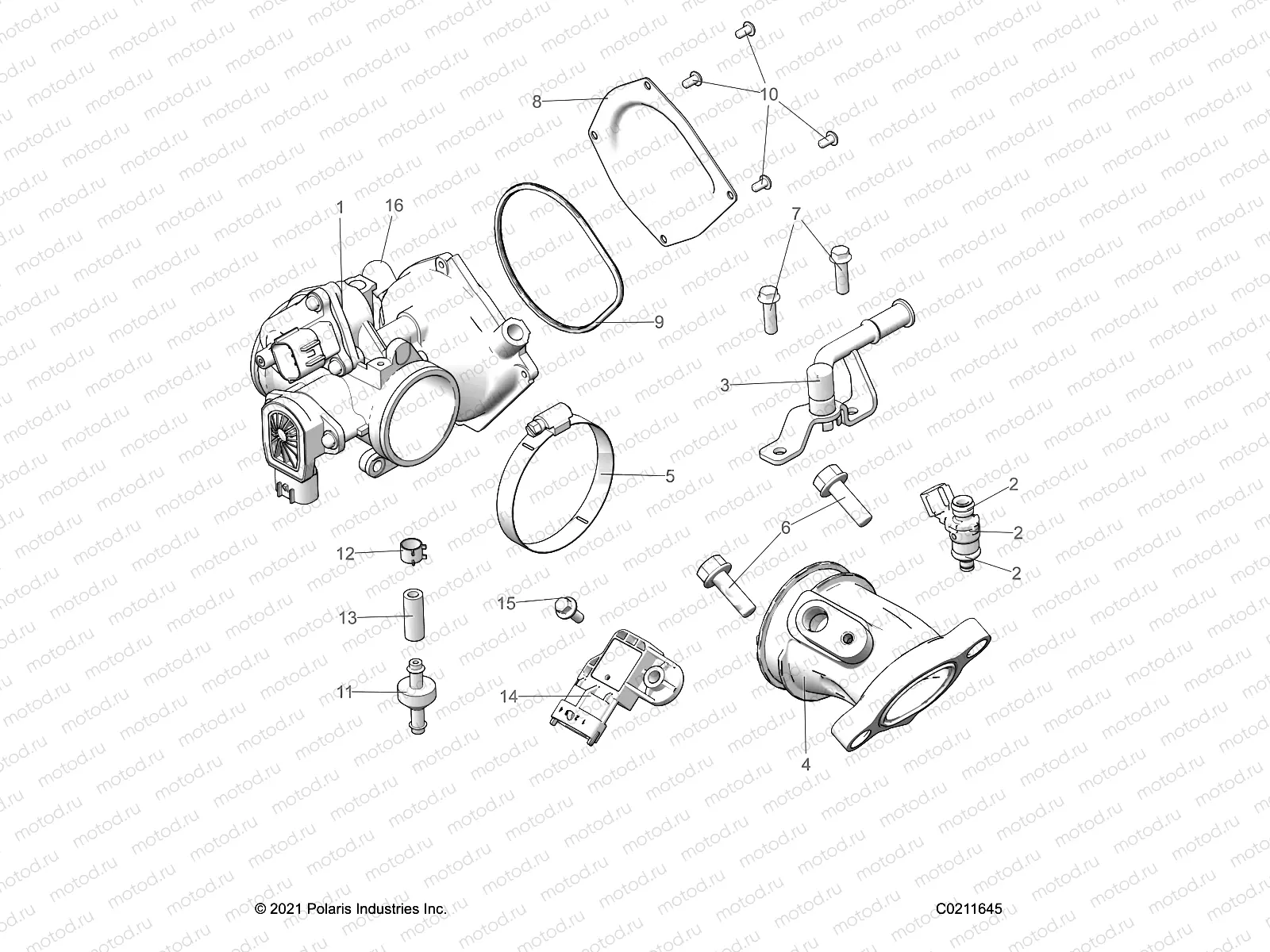 ENGINE | ENGINE, THROTTLE BODY and FUEL RAIL - A23SHE57AL/AS (C0211645)