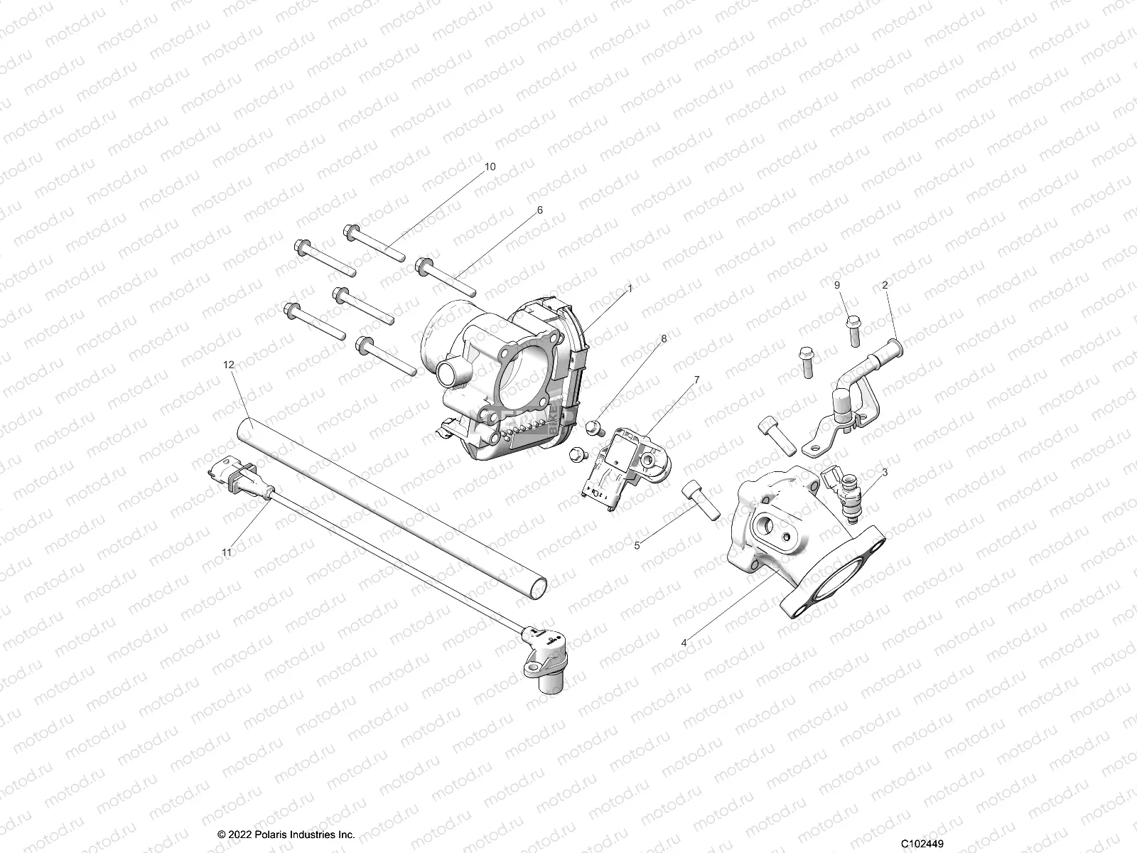 ENGINE | ENGINE, THROTTLE BODY and FUEL RAIL - A23SJS57CX (C102449)