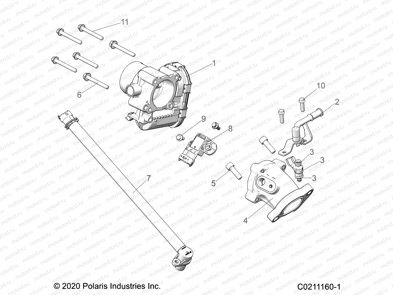 ENGINE | ENGINE, THROTTLE BODY and FUEL RAIL, EVAP - A20SEJ57B1/B4/B7/B9 (C0211160-1)