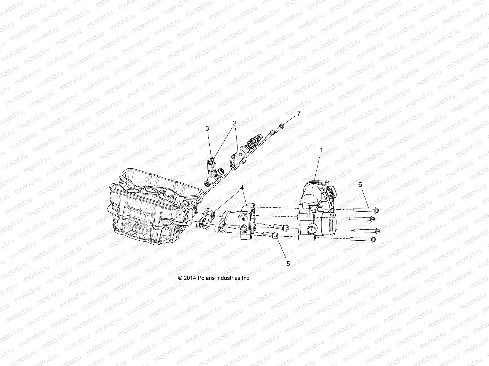 ENGINE | ENGINE, THROTTLE BODY AND FUEL RAIL - R15RMA32FA (49RGRTHROTTLEBODY15325)